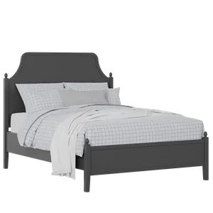 Ruskin Slim painted wood bed in black with Juno mattress - Thumbnail