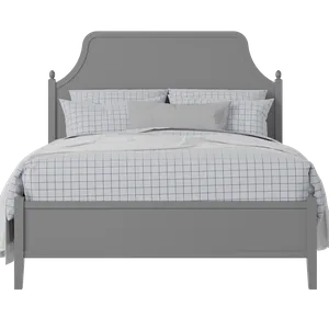 Ruskin Slim painted wood bed in grey with Juno mattress - Thumbnail