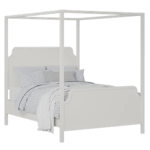 Tate painted wood bed in white with Juno mattress - Thumbnail