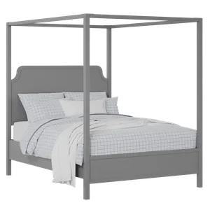 Tate Slim painted wood bed in grey with Juno mattress - Thumbnail