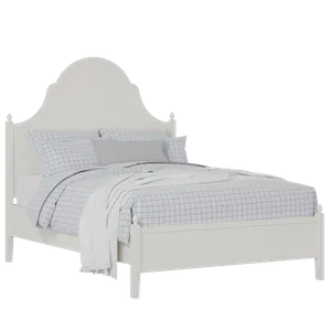 Tennyson cama de madera pintada en blanco con colchón - Thumbnail
