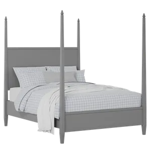 Warton painted wood bed in grey with Juno mattress - Thumbnail