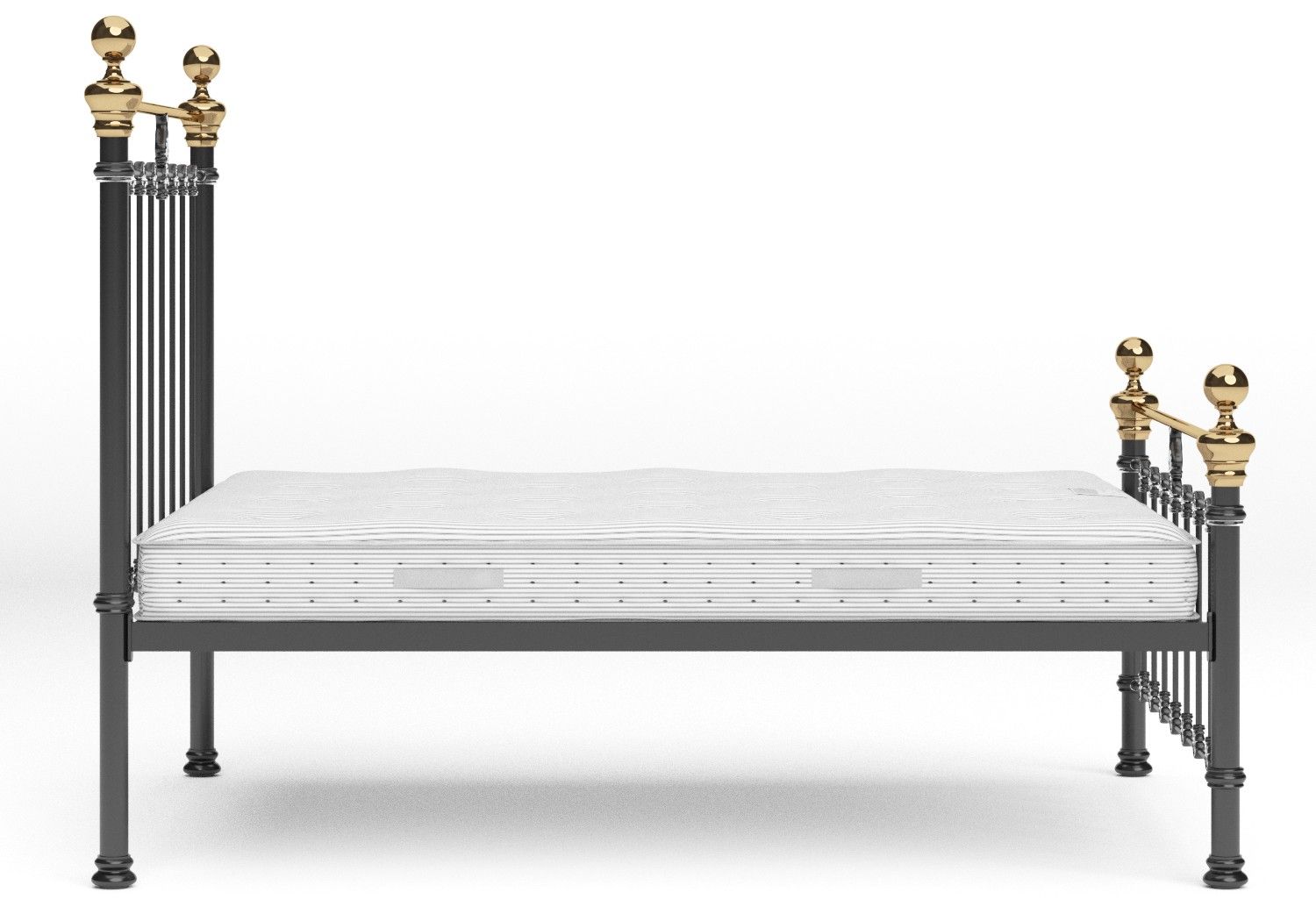 Hamilton Low Footend Iron/Metal Bed Frame with Brass Original Bed