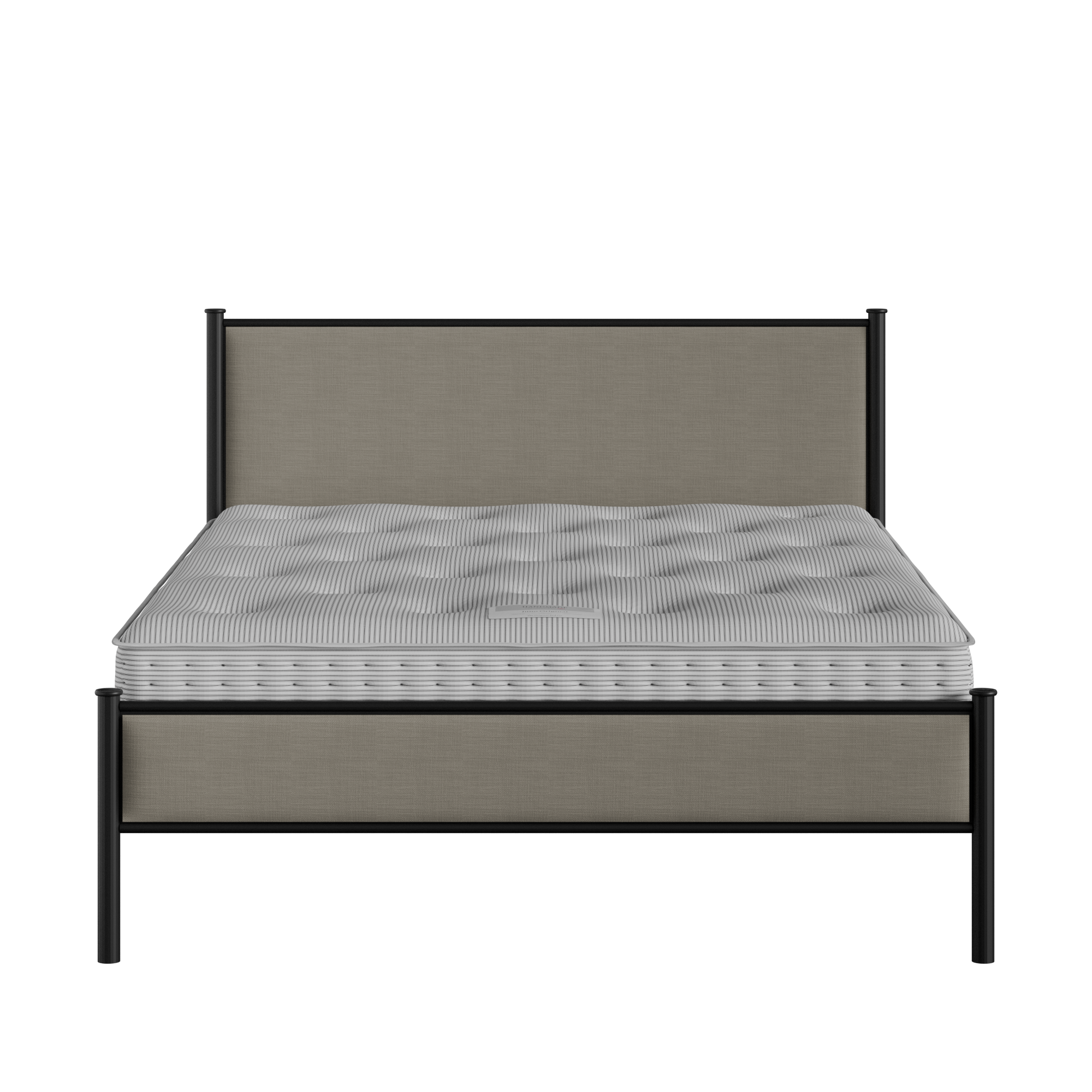 Iron on sale upholstered bed