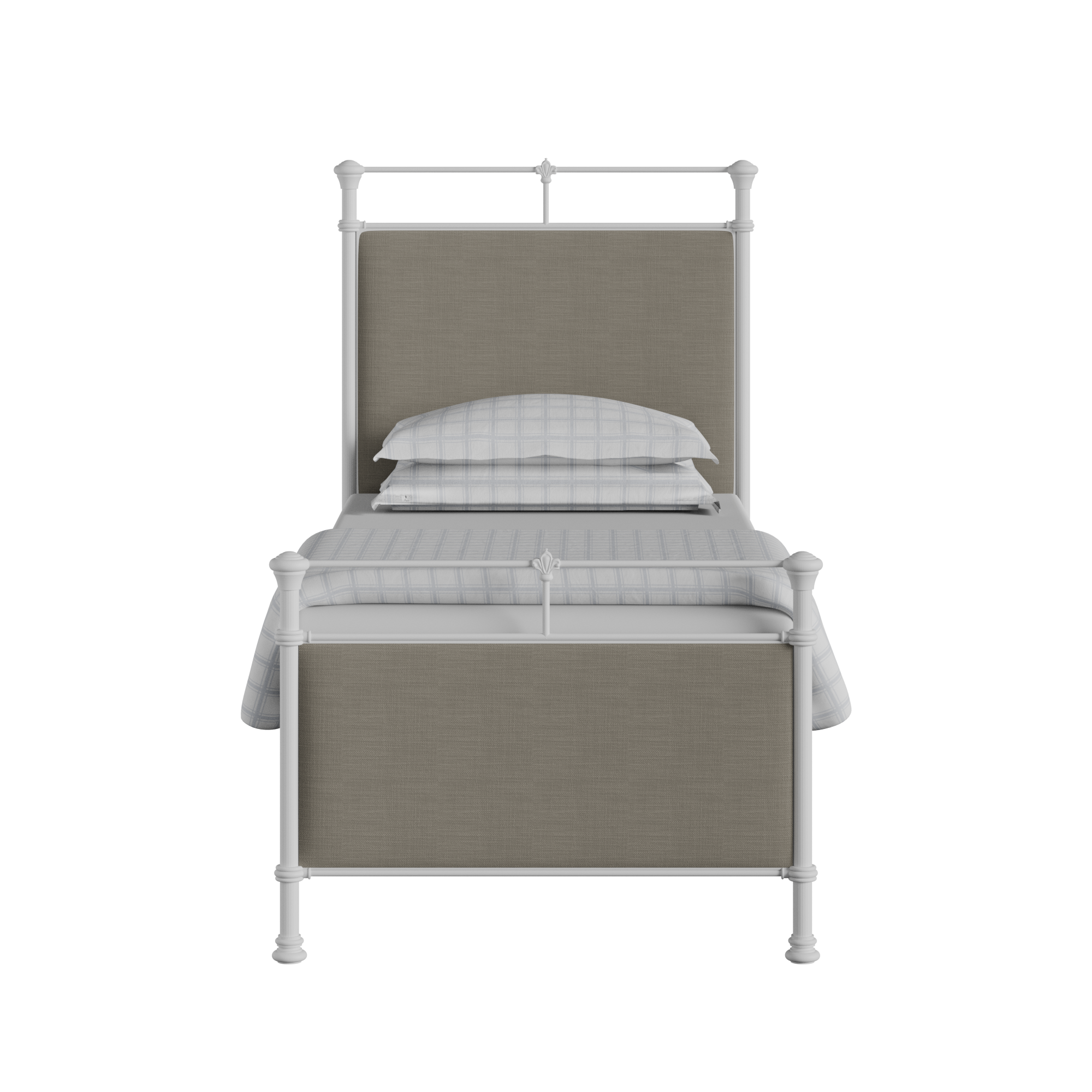 Nancy iron/metal single bed in white