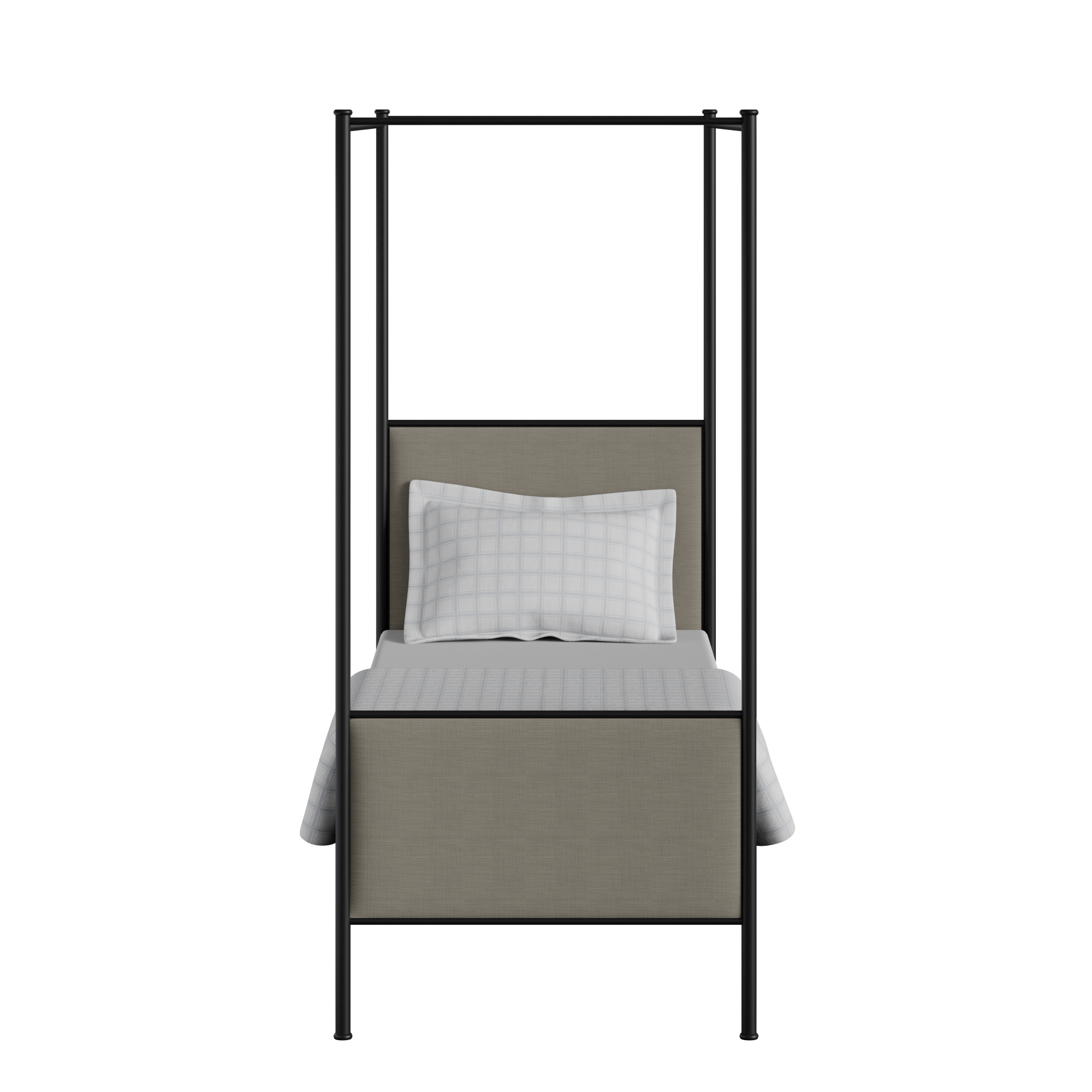 Reims cama individual de metal en negro