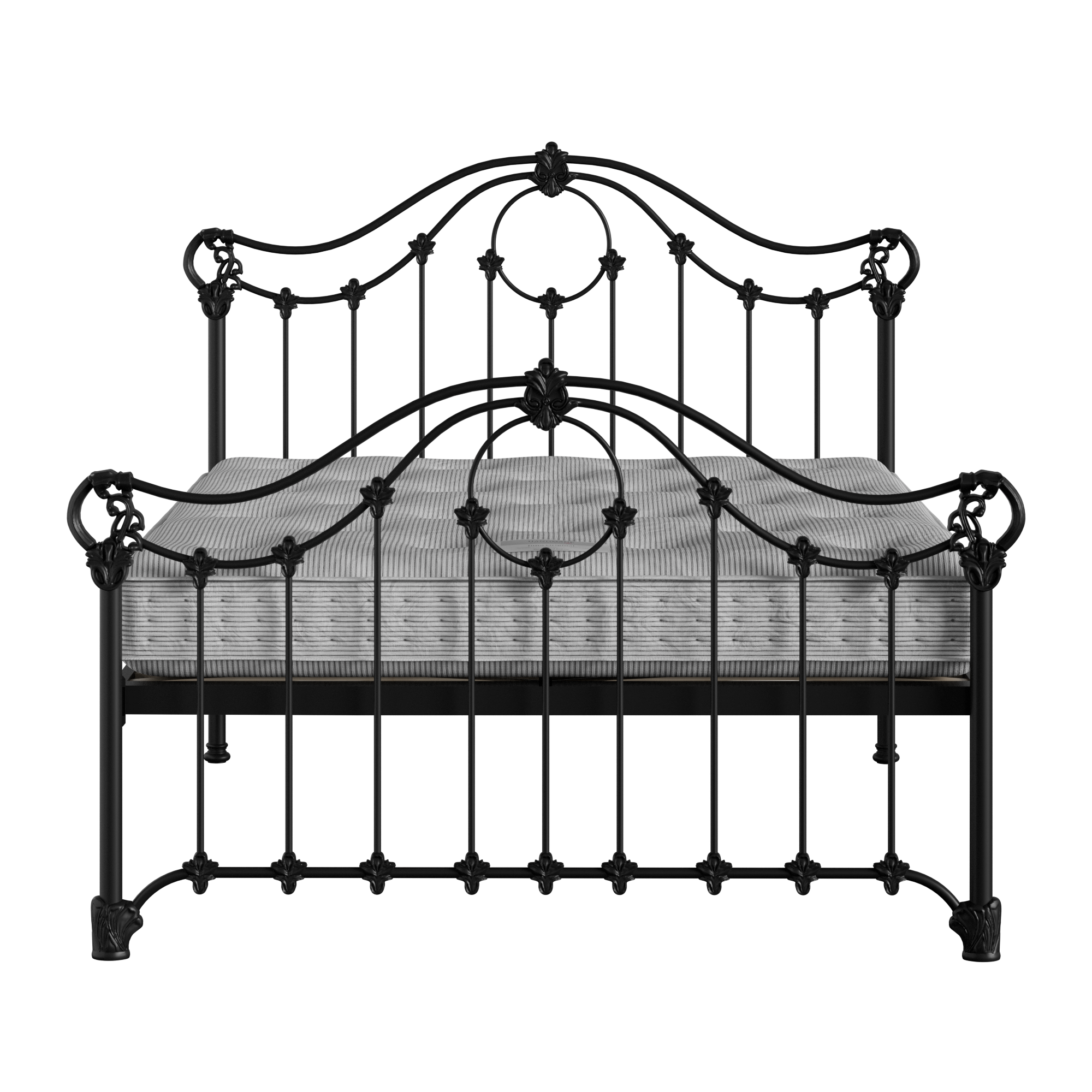 Alva letto in ferro nero con materasso