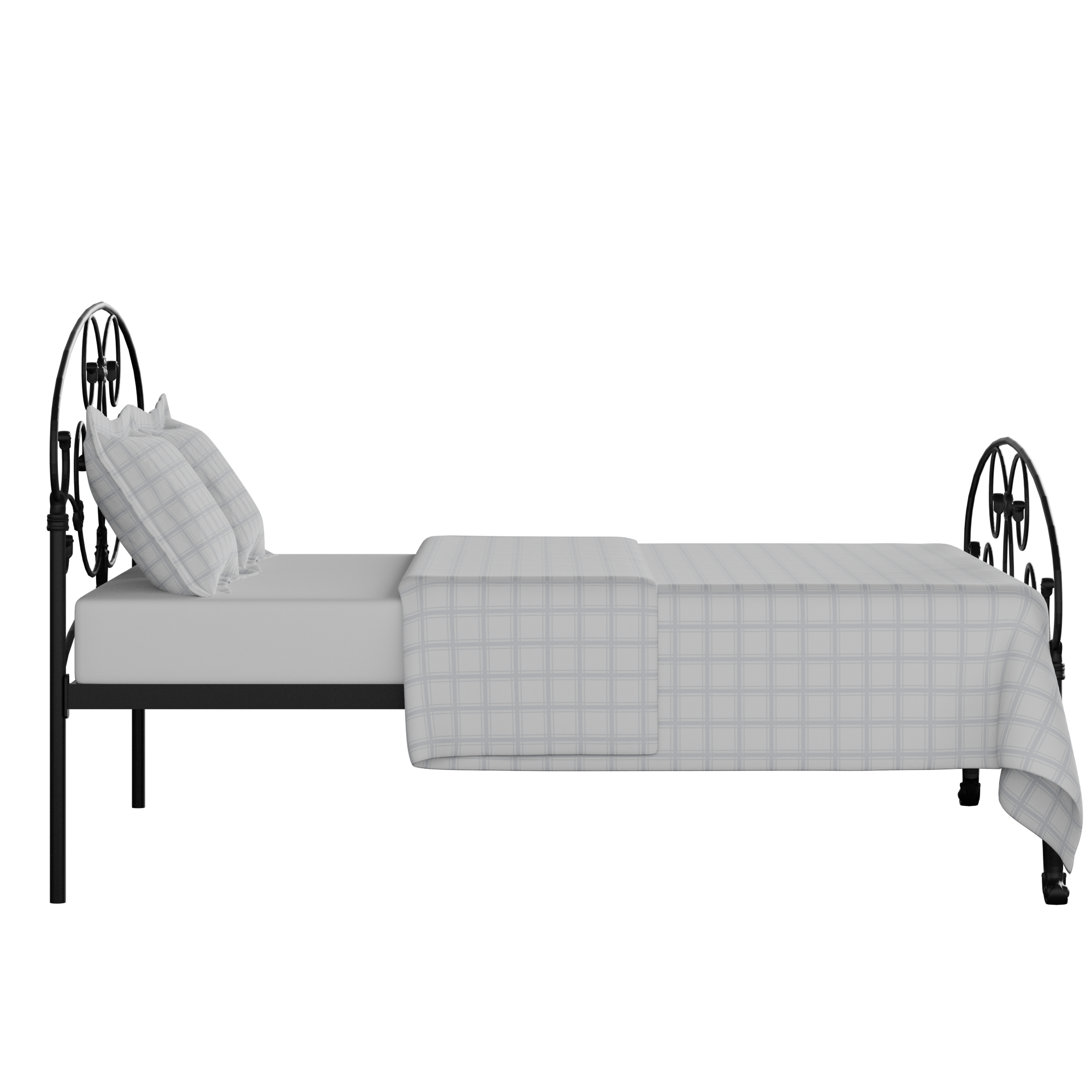 Arigna lit en métal noir avec matelas