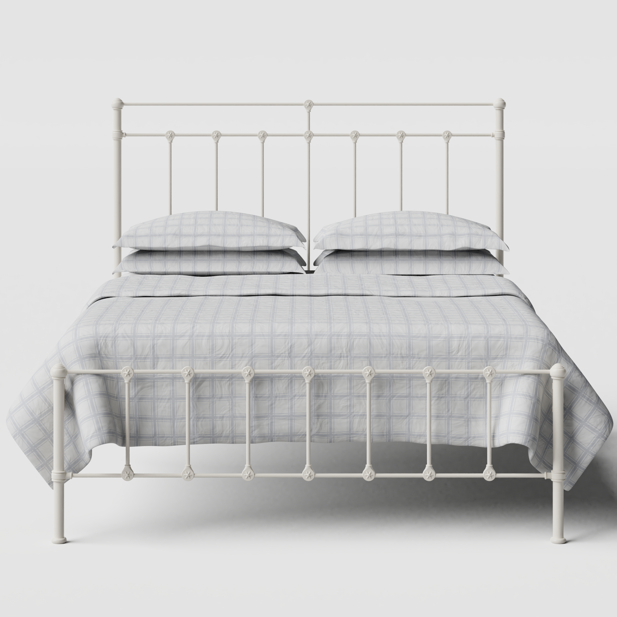 Ashley iron/metal bed in ivory