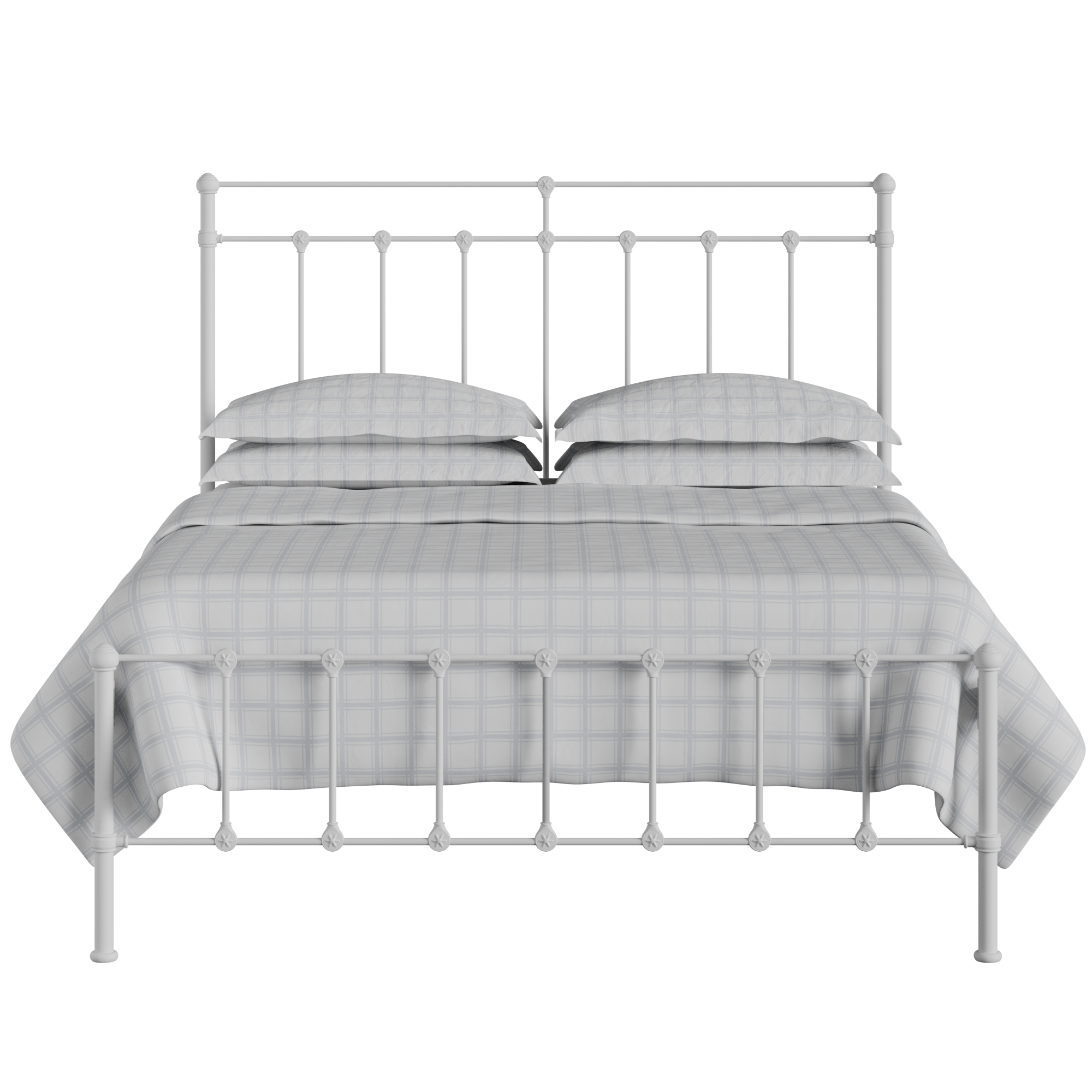 Ashley iron/metal bed in white