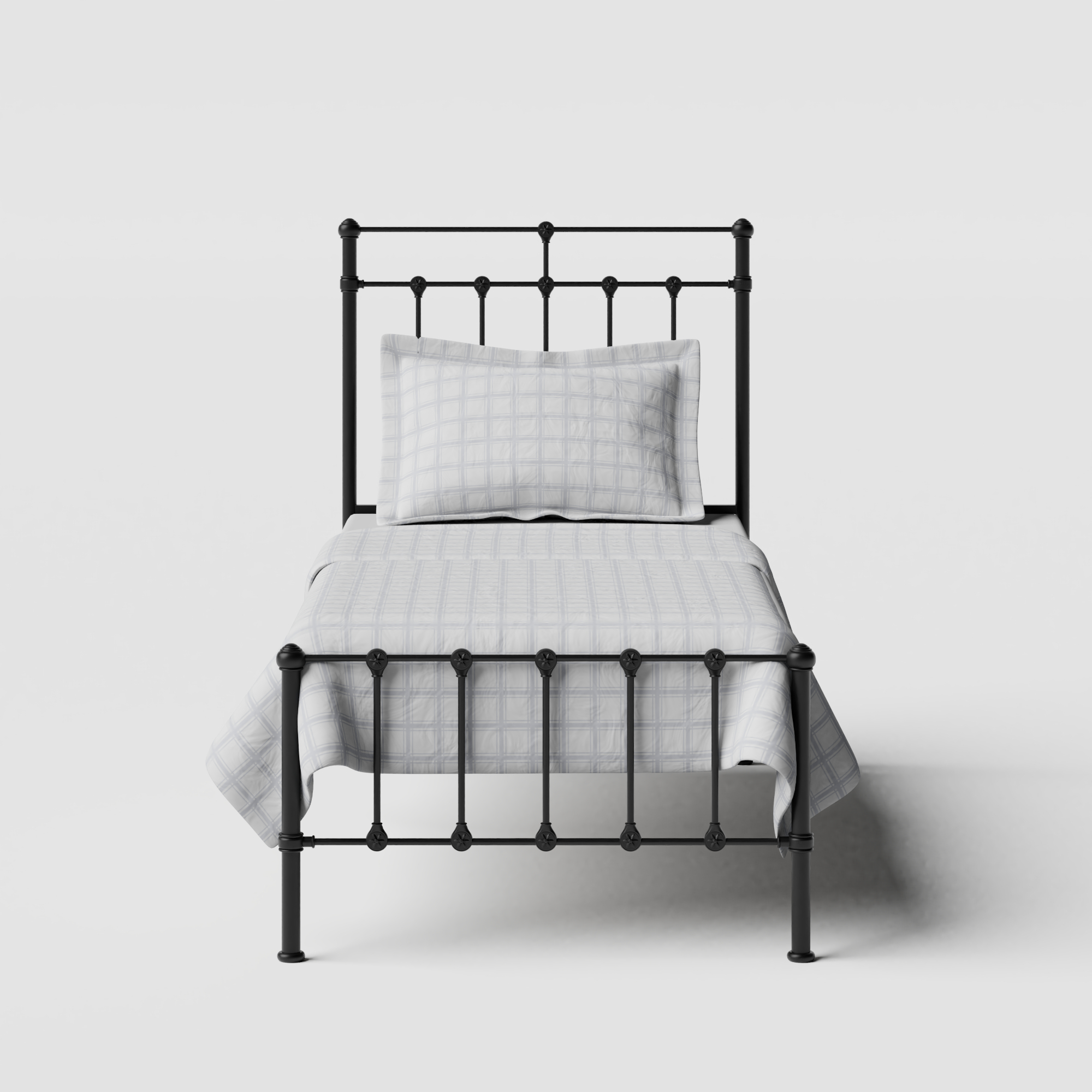 Ashley iron/metal single bed in black