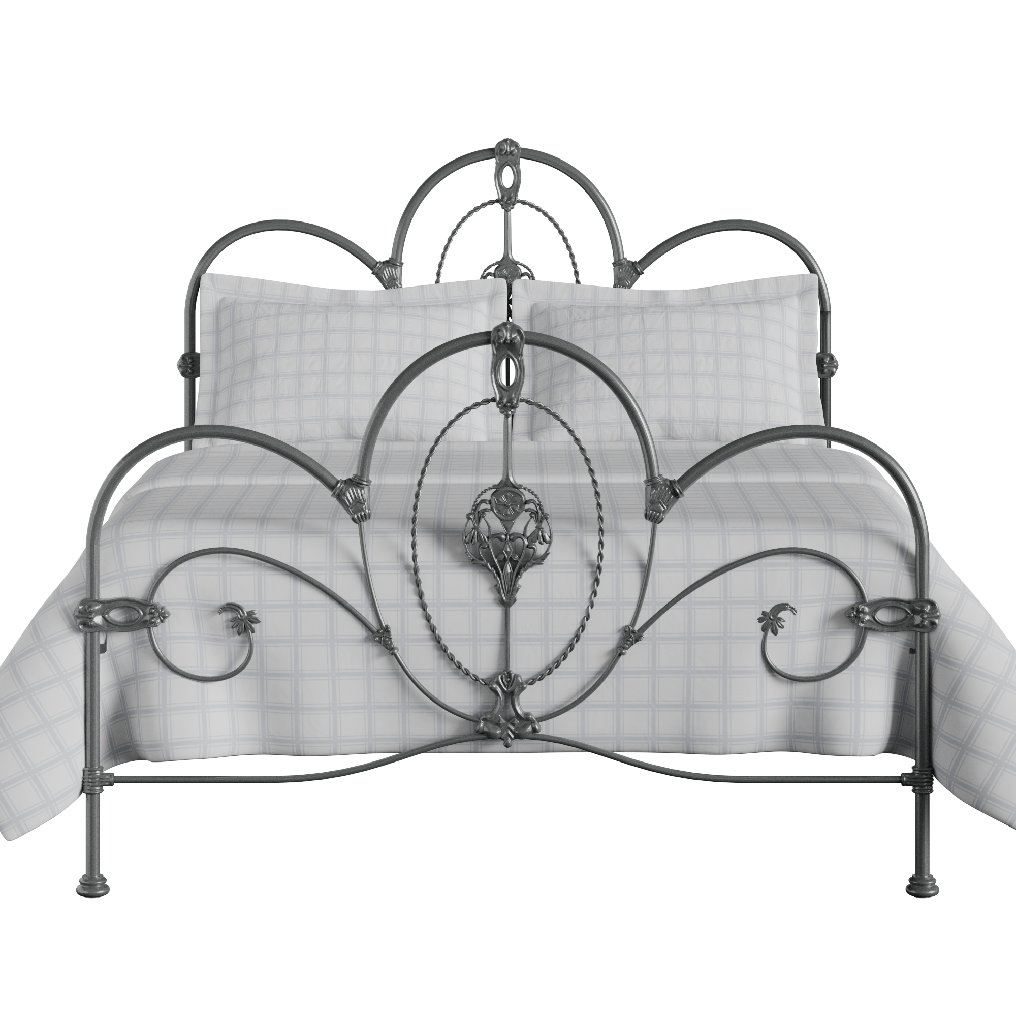 Ballina iron/metal bed in pewter