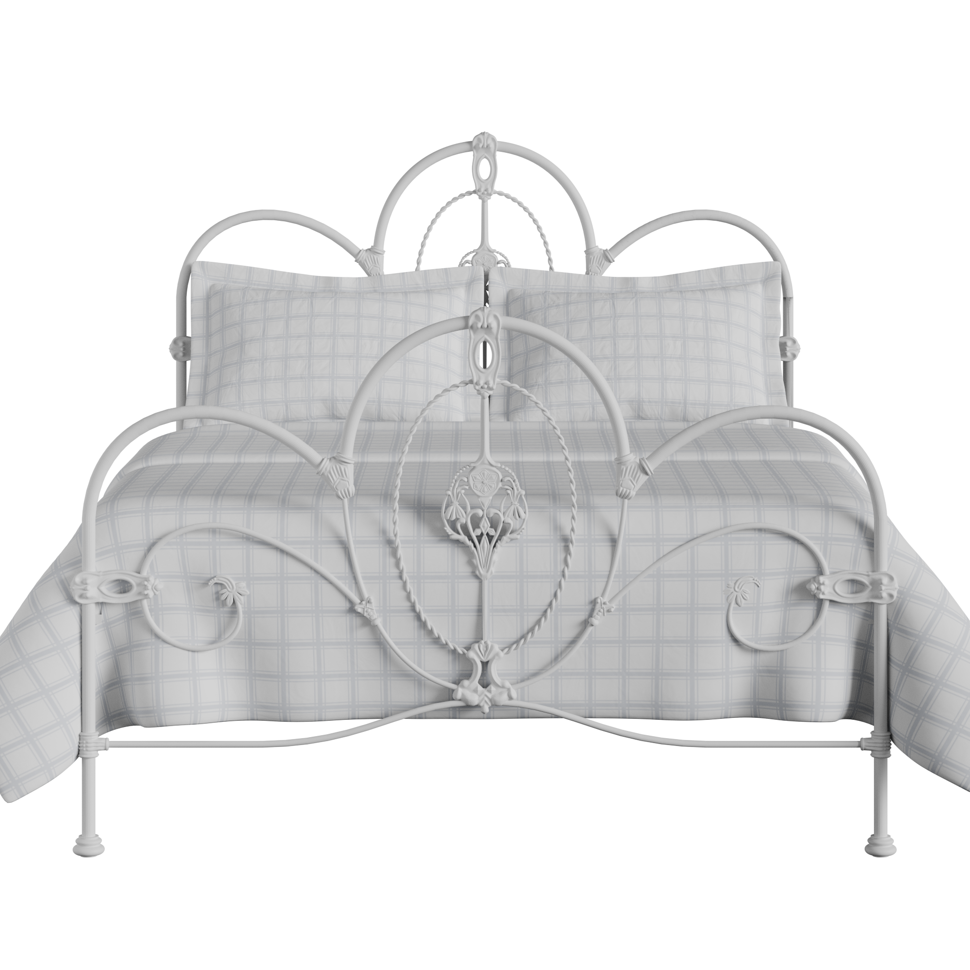Ballina iron/metal bed in white