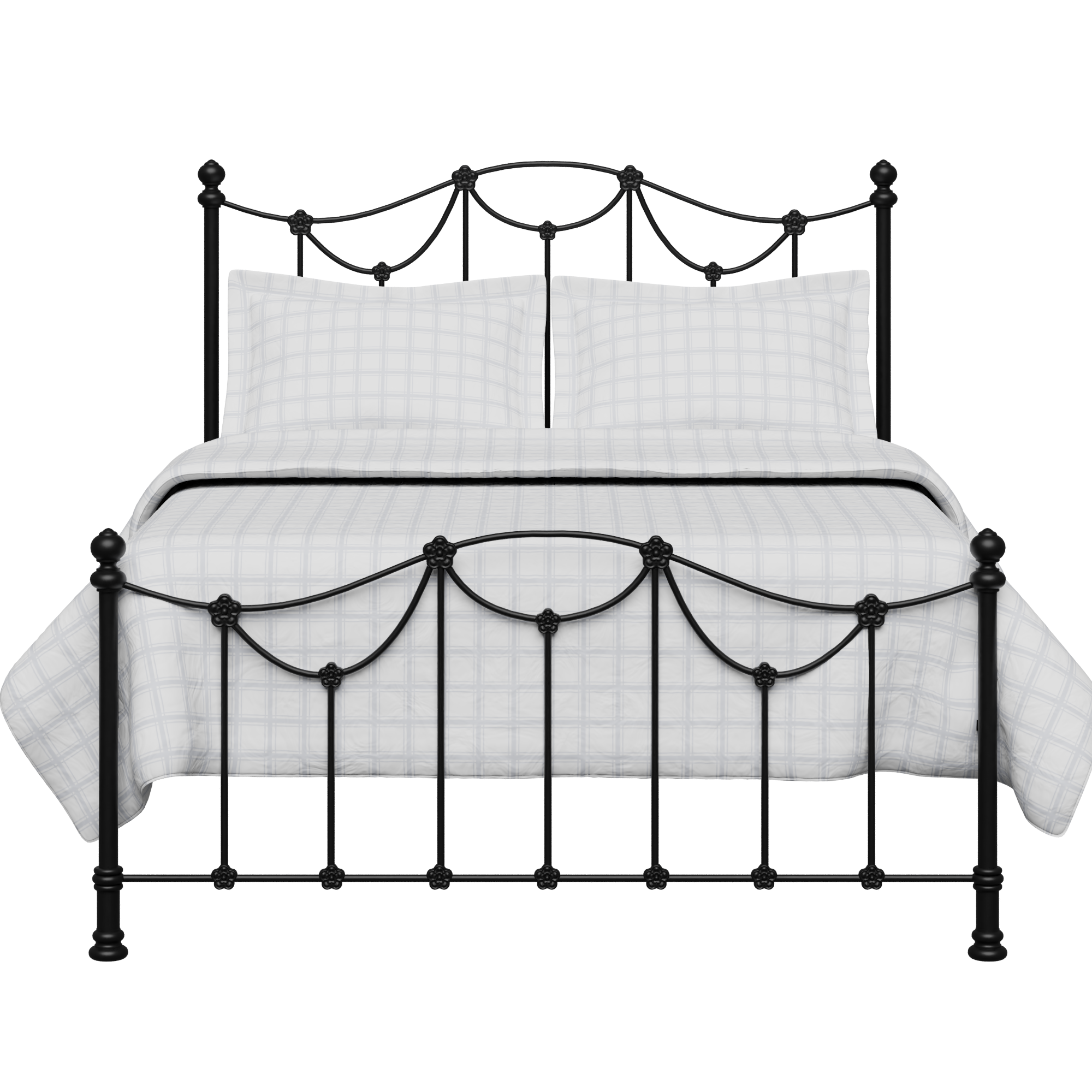 Carie Low Footend iron/metal bed in black