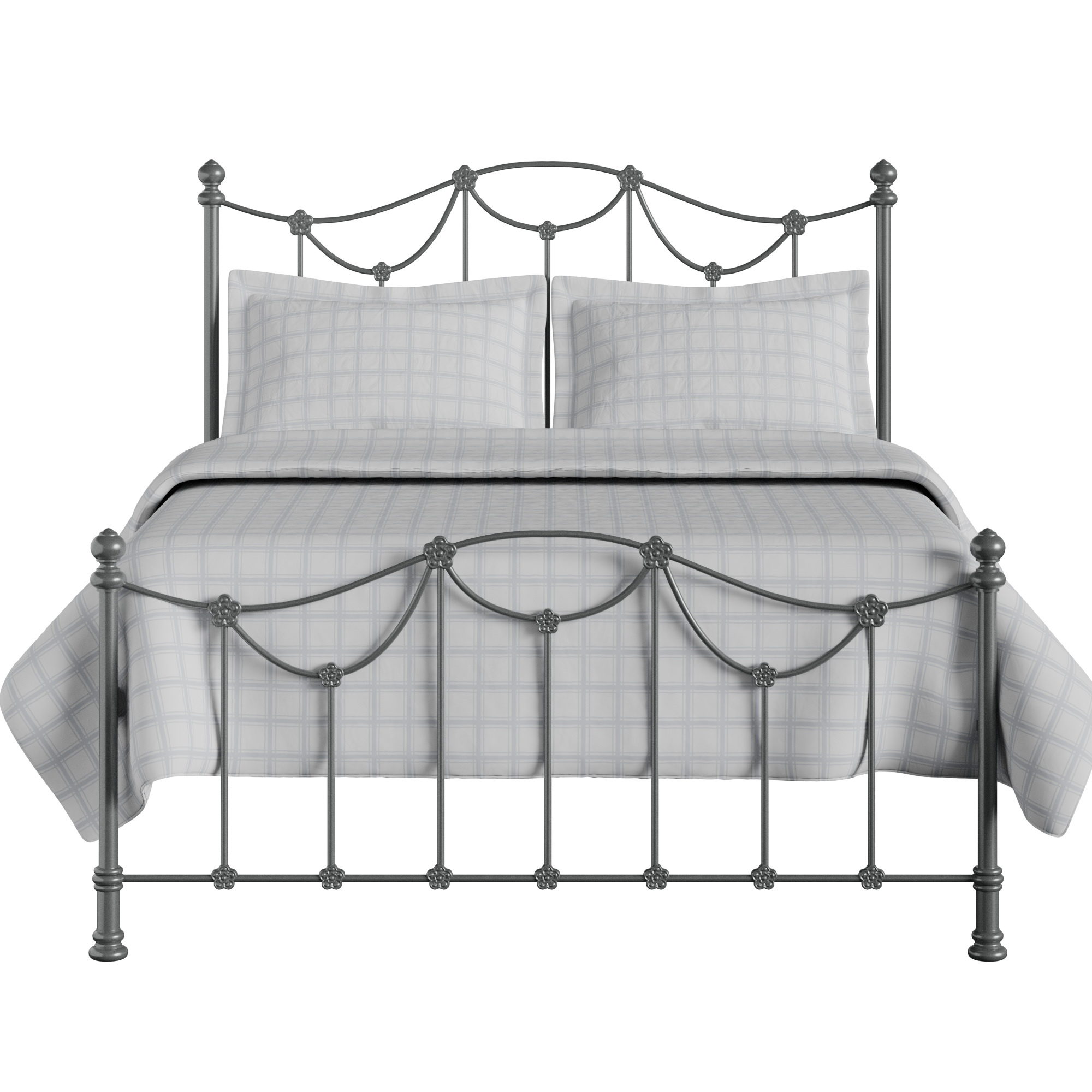Carie Low Footend iron/metal bed in pewter