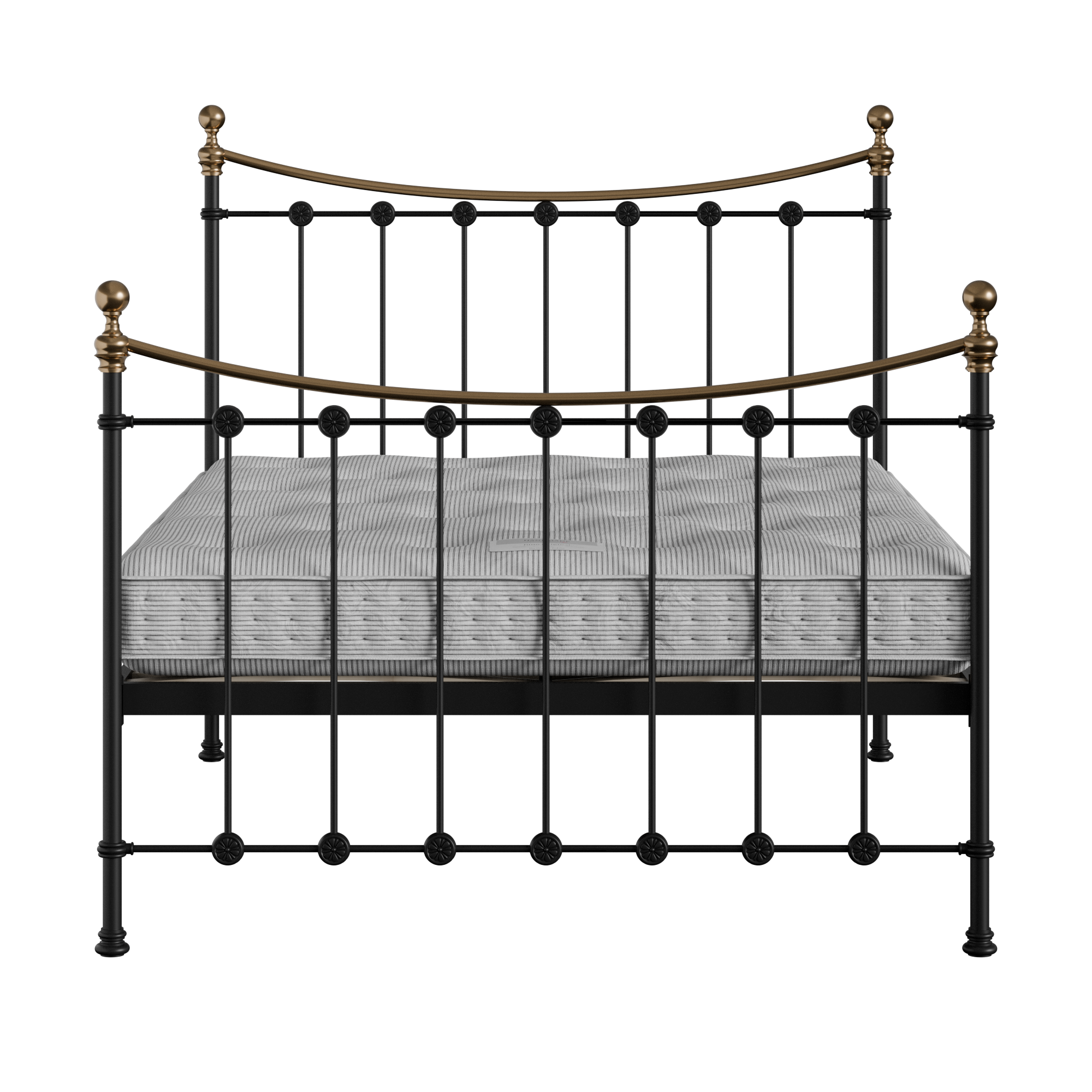 Carrick iron/metal bed in black with Juno mattress