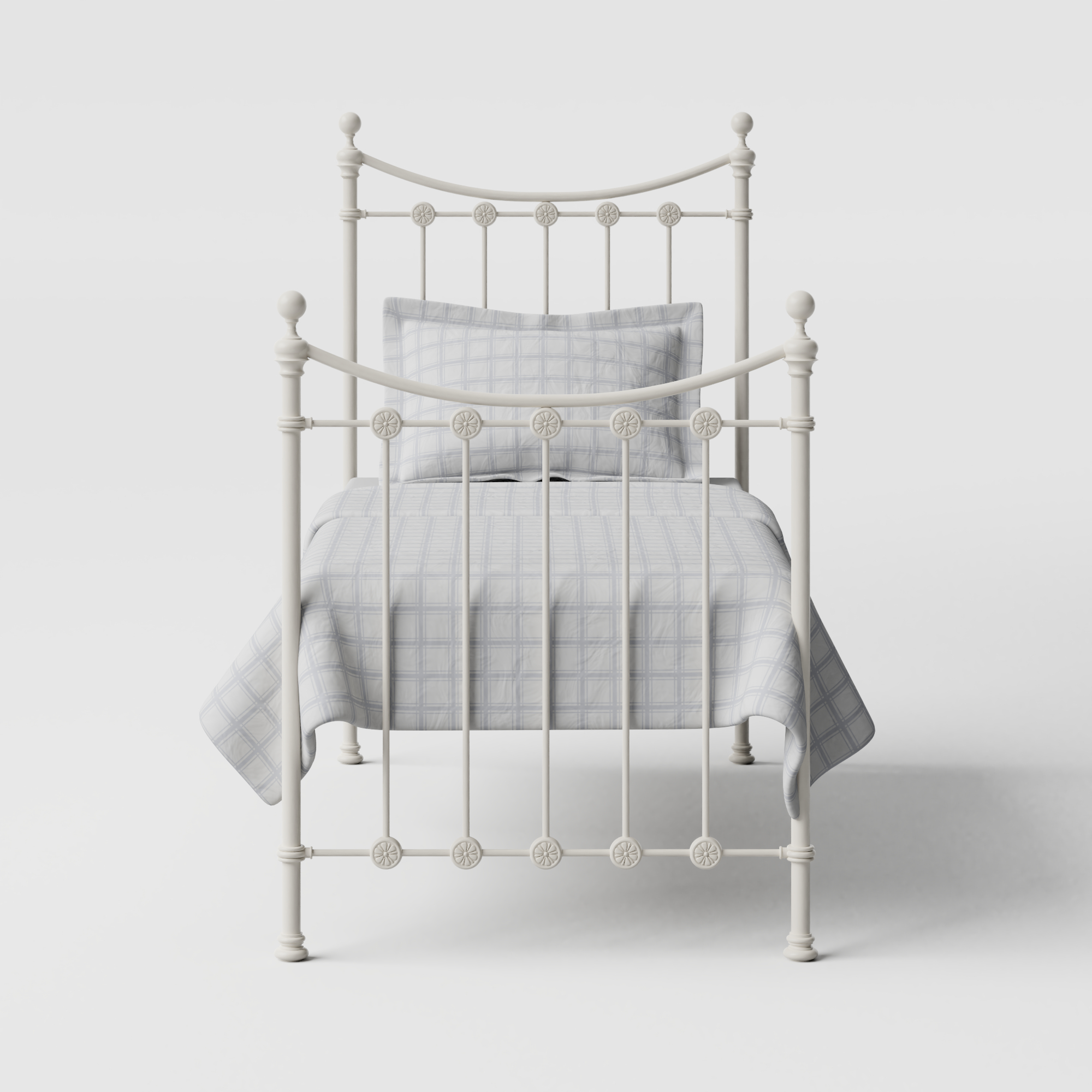 Carrick Solo cama individual de metal en crema