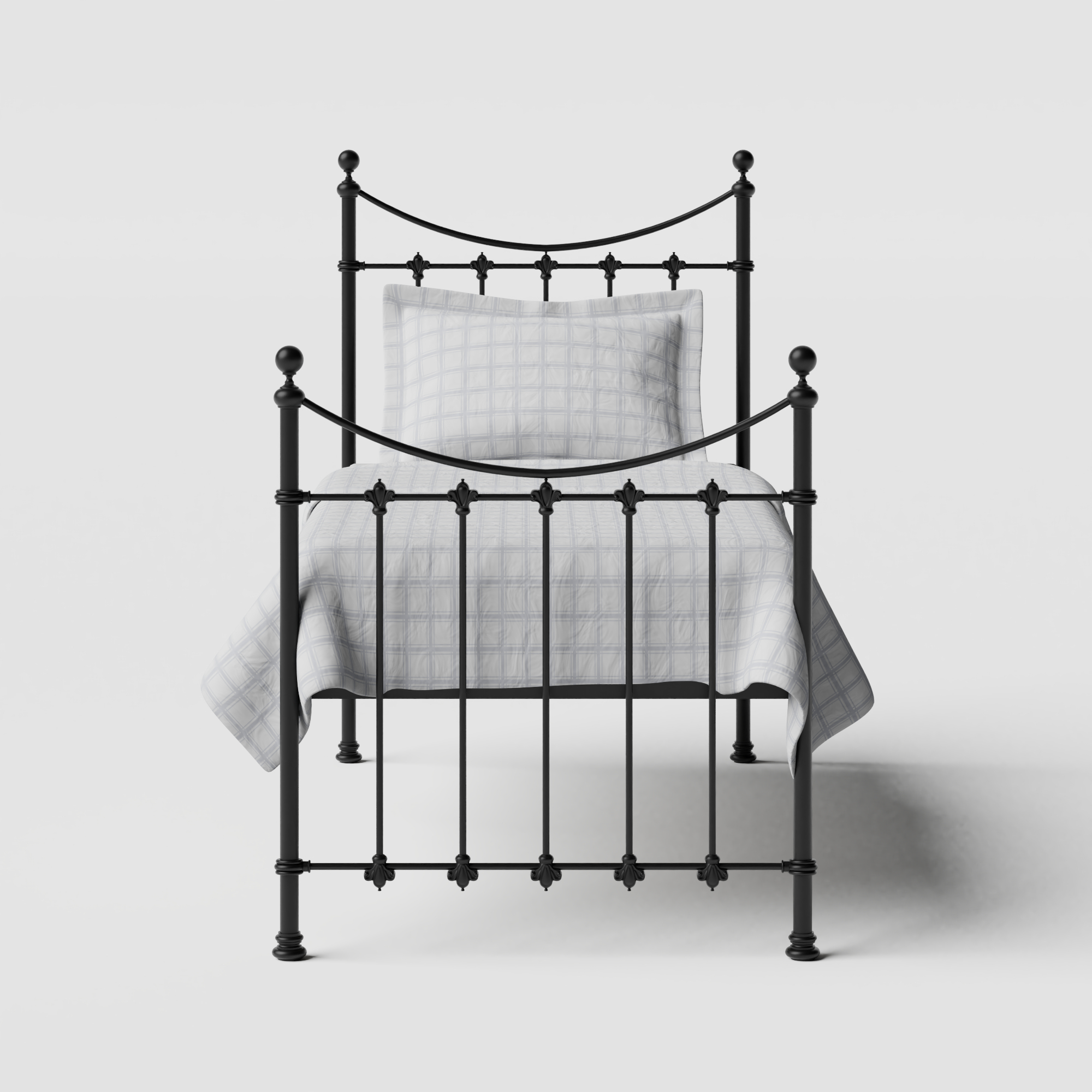 Chatsworth cama individual de metal en negro