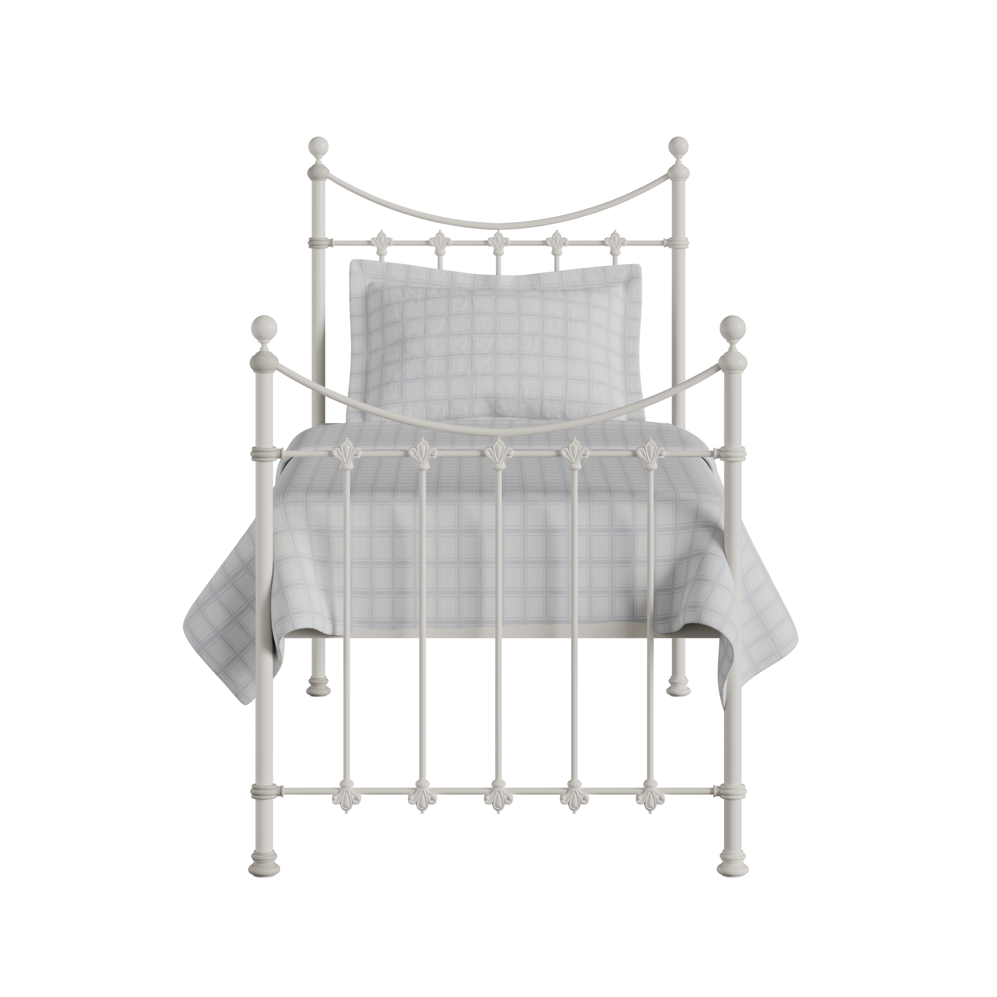 Chatsworth cama individual de metal en crema