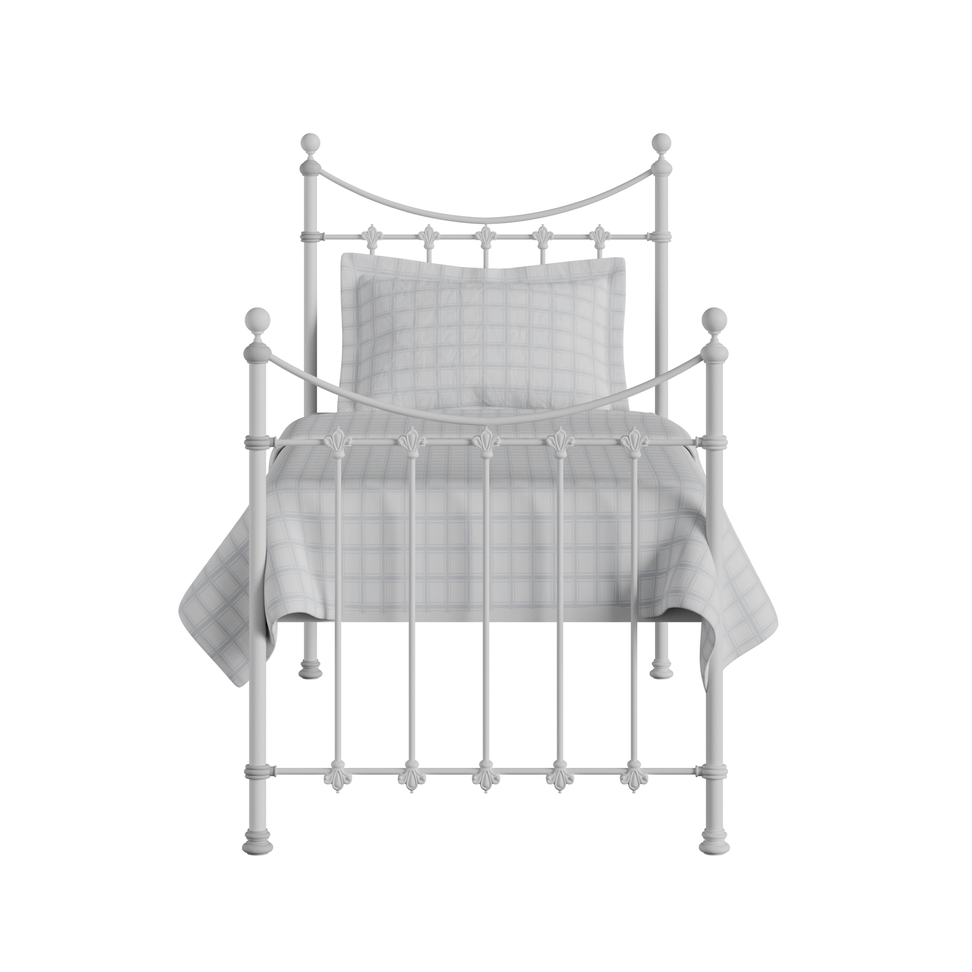 Chatsworth letto singolo in ferro bianco