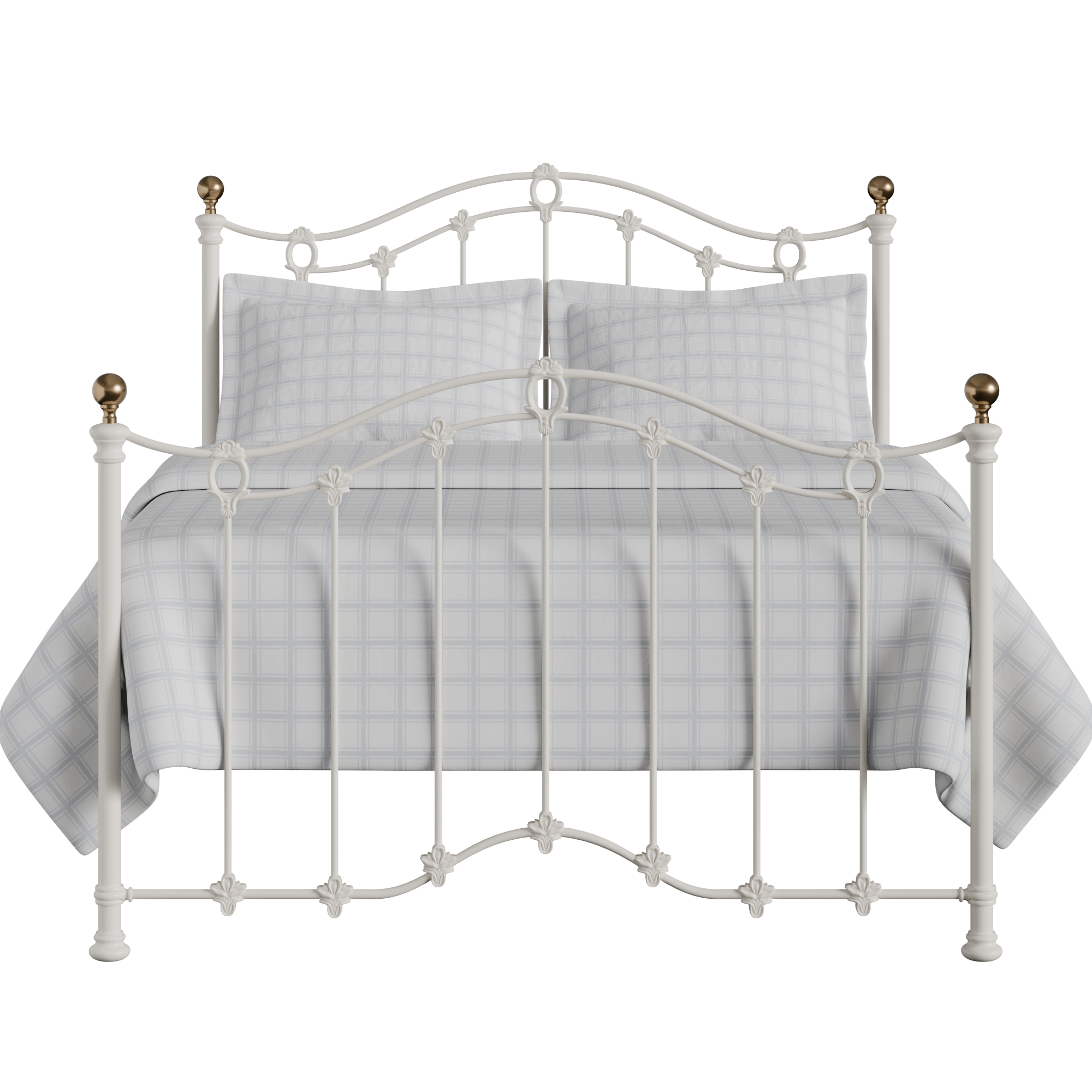 Clarina iron/metal bed in ivory