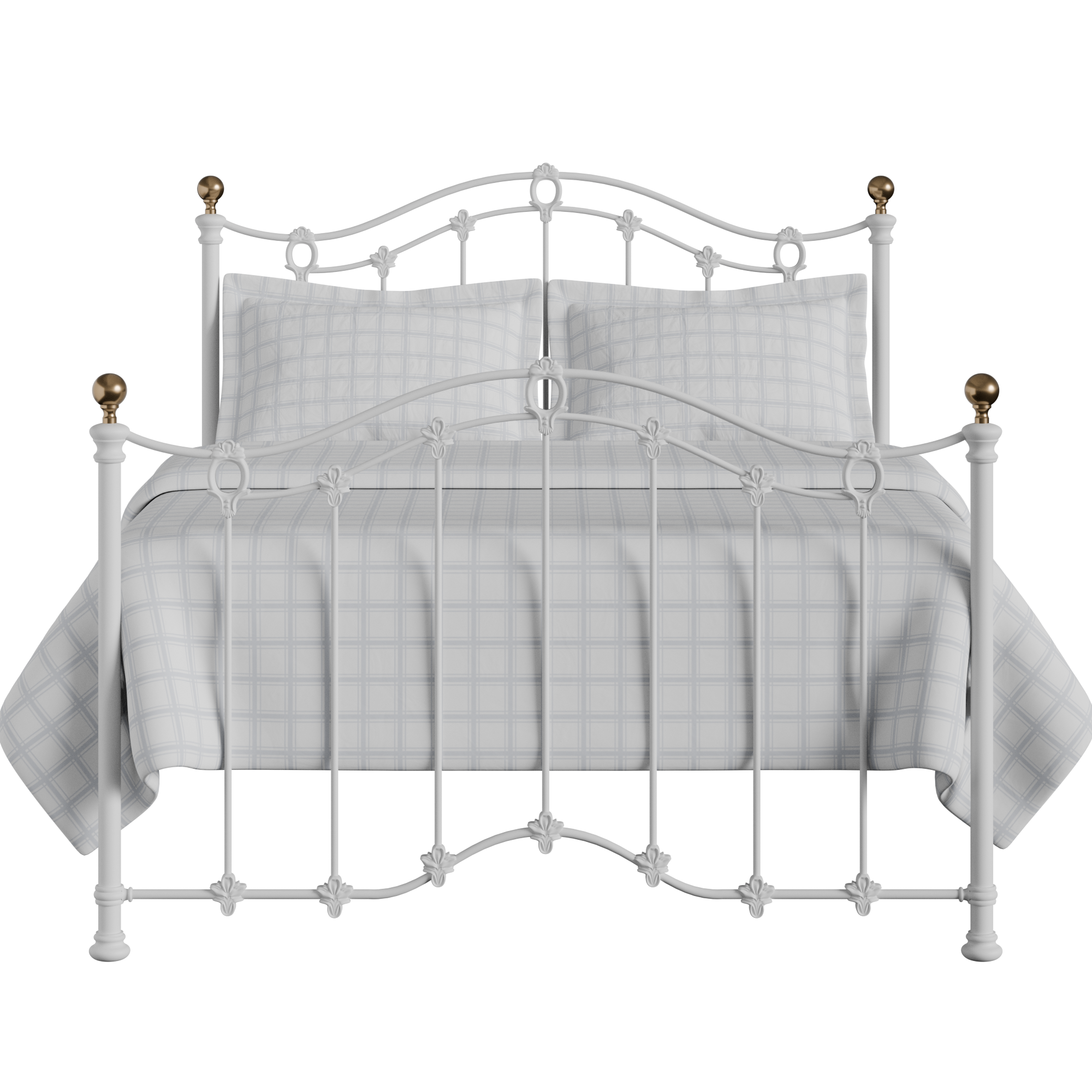 Clarina iron/metal bed in white