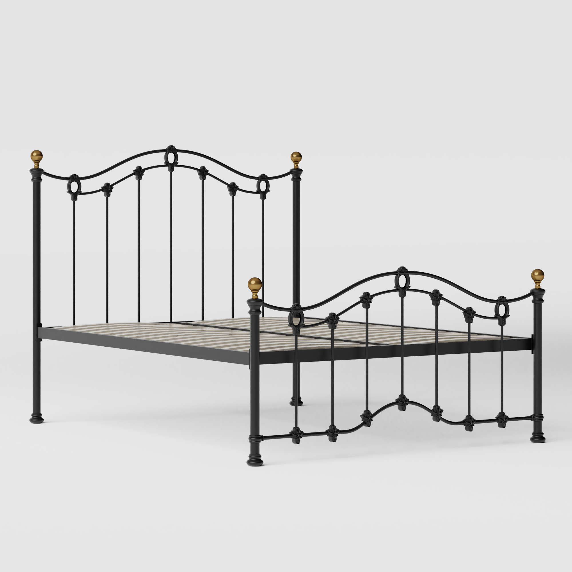 Clarina Low Footend iron/metal bed in black