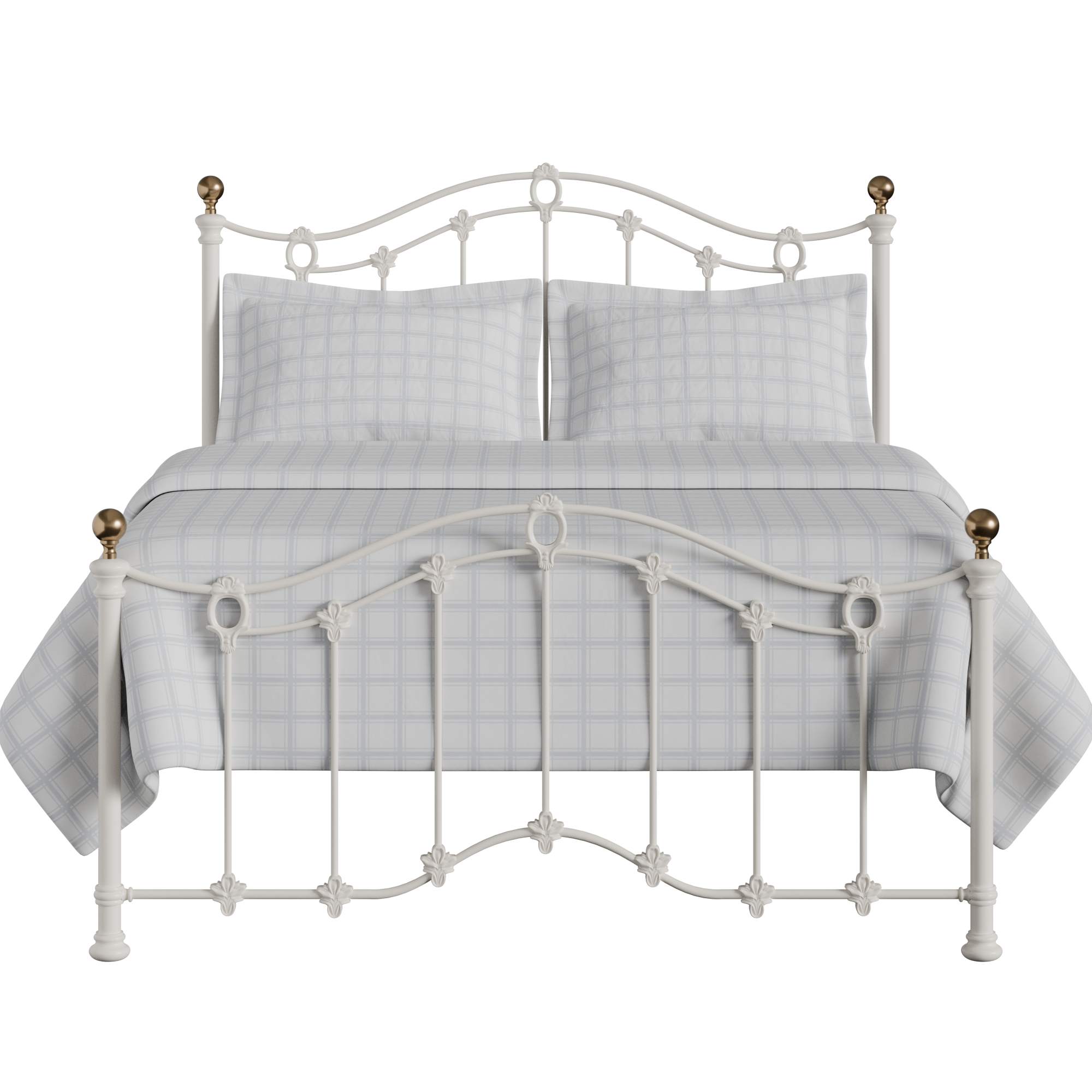 Clarina Low Footend iron/metal bed in ivory