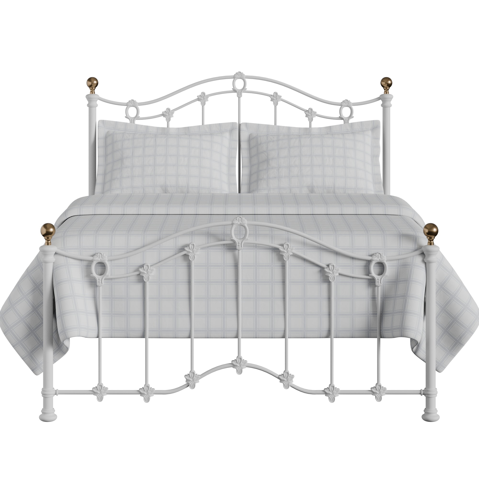 Clarina Low Footend iron/metal bed in white