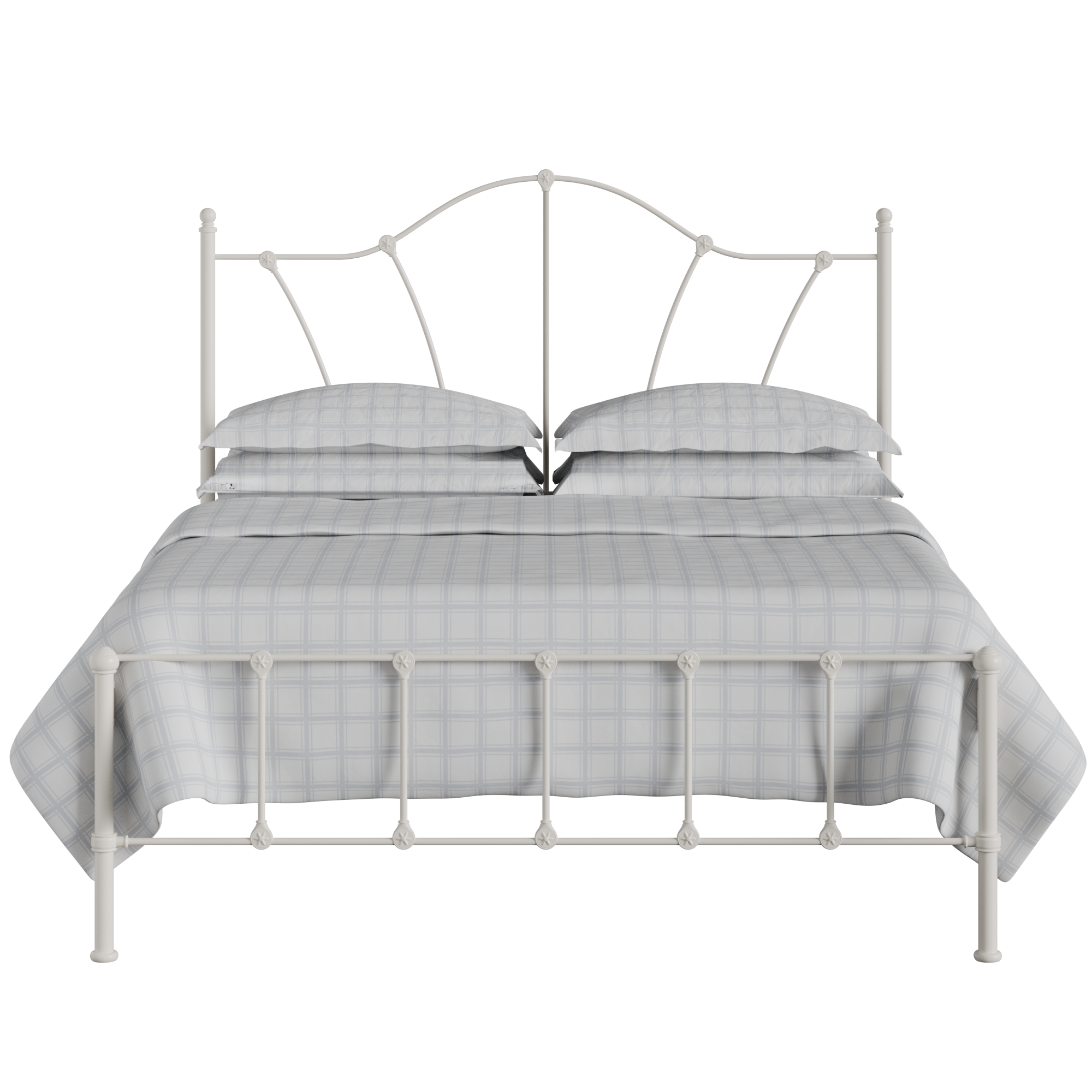 Claudia iron/metal bed in ivory