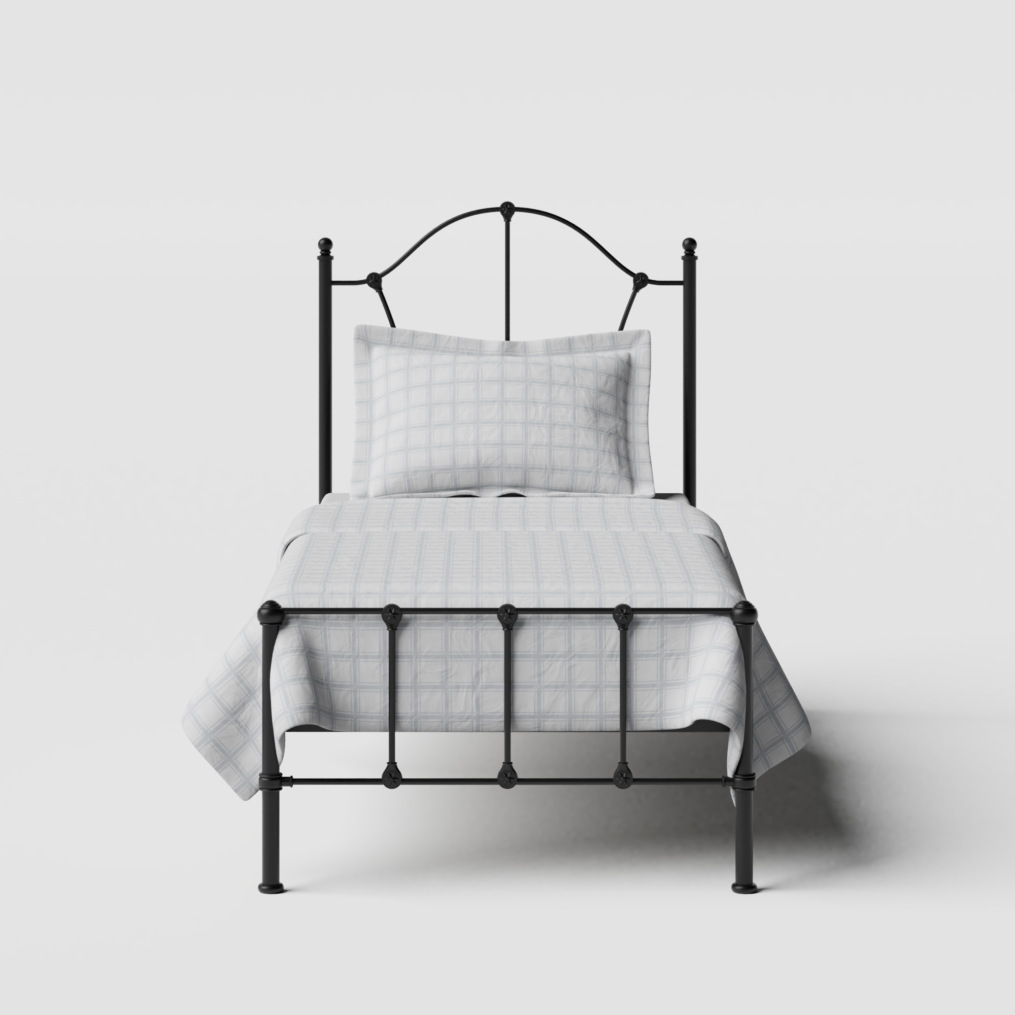 Claudia iron/metal single bed in black