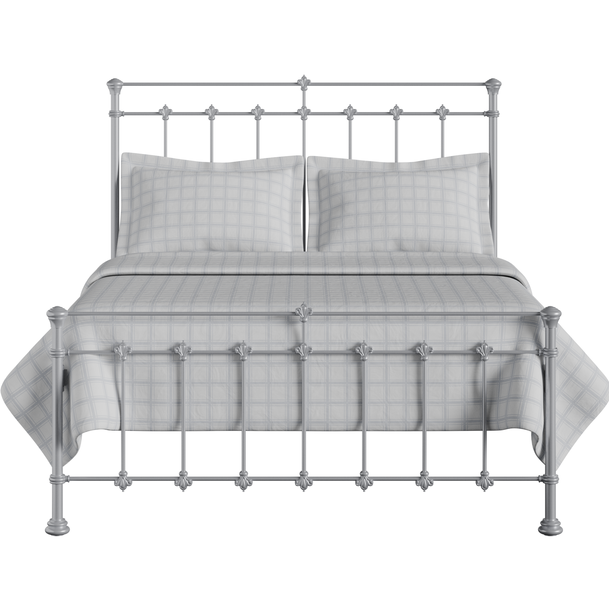 Edwardian iron/metal bed in silver