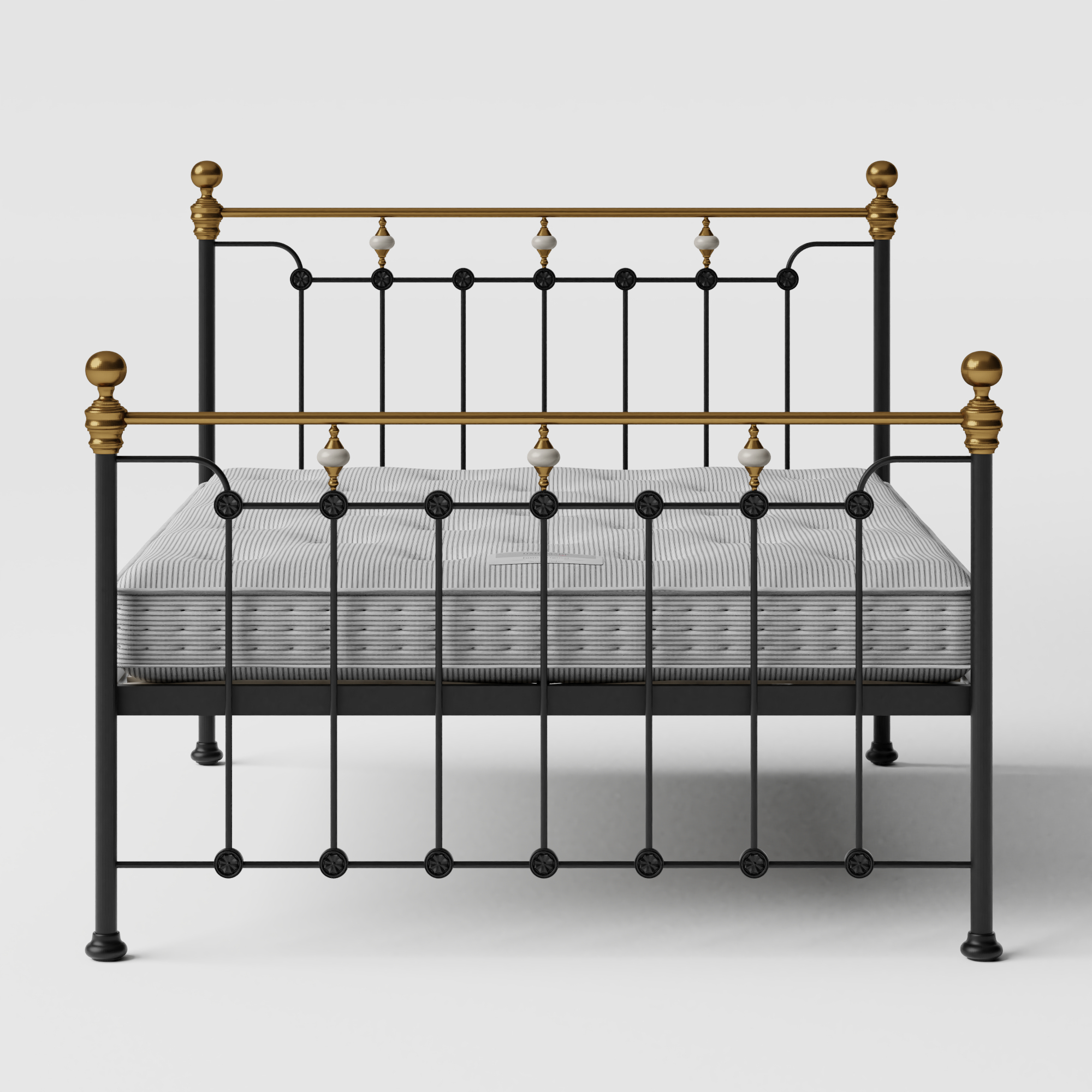 Glenholm cama de metal en negro con colchón