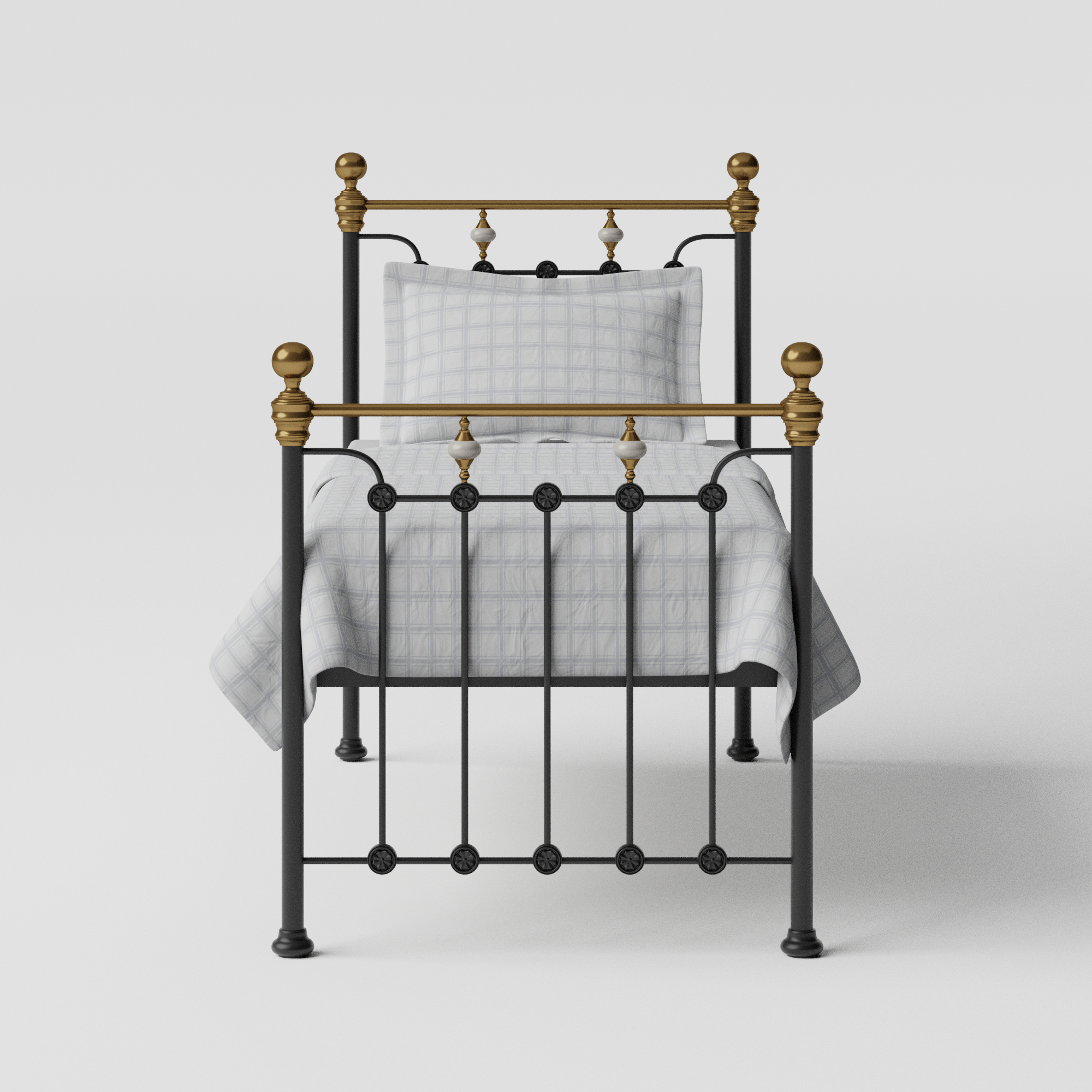 Glenholm iron/metal single bed in black