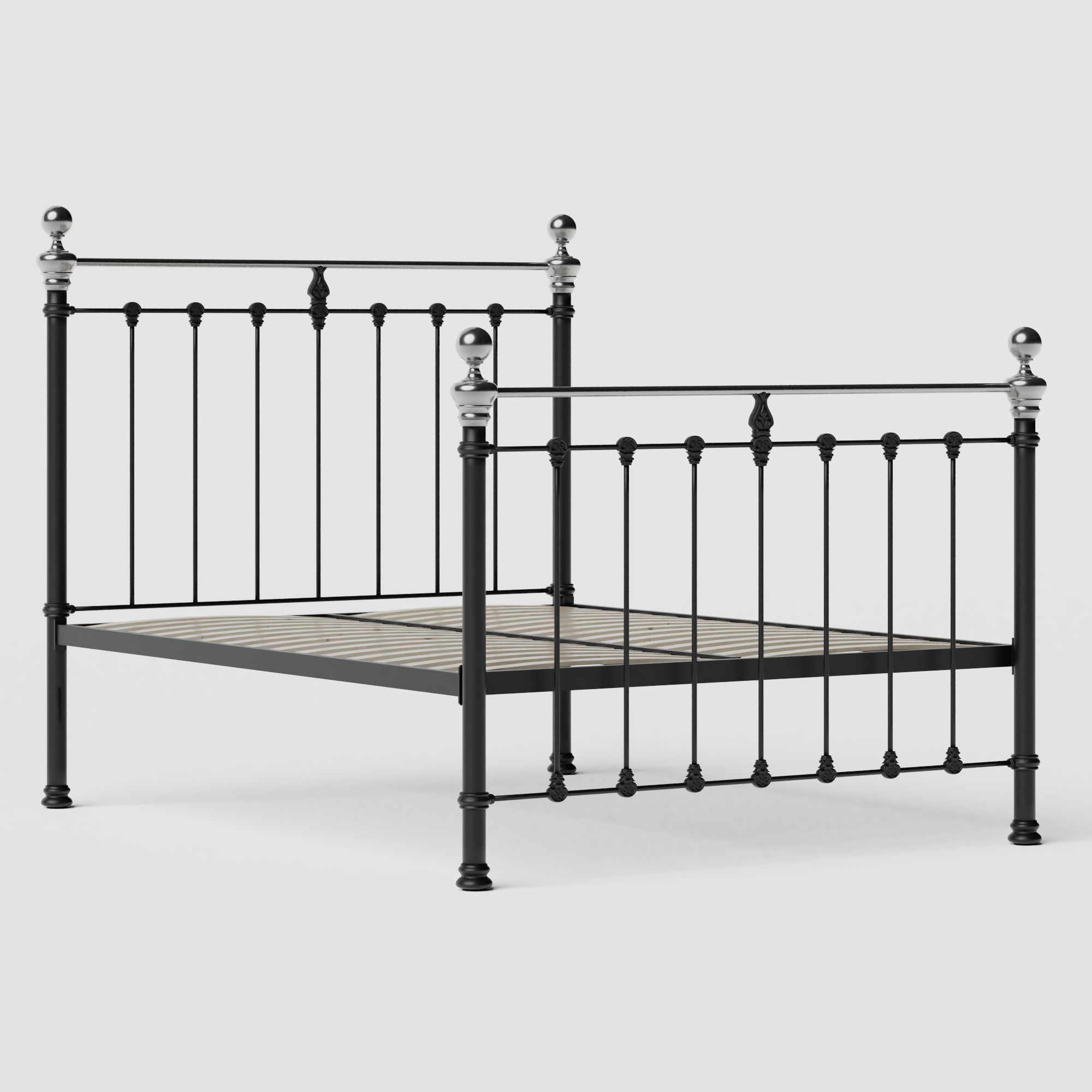 Hamilton Chromo iron/metal bed in black