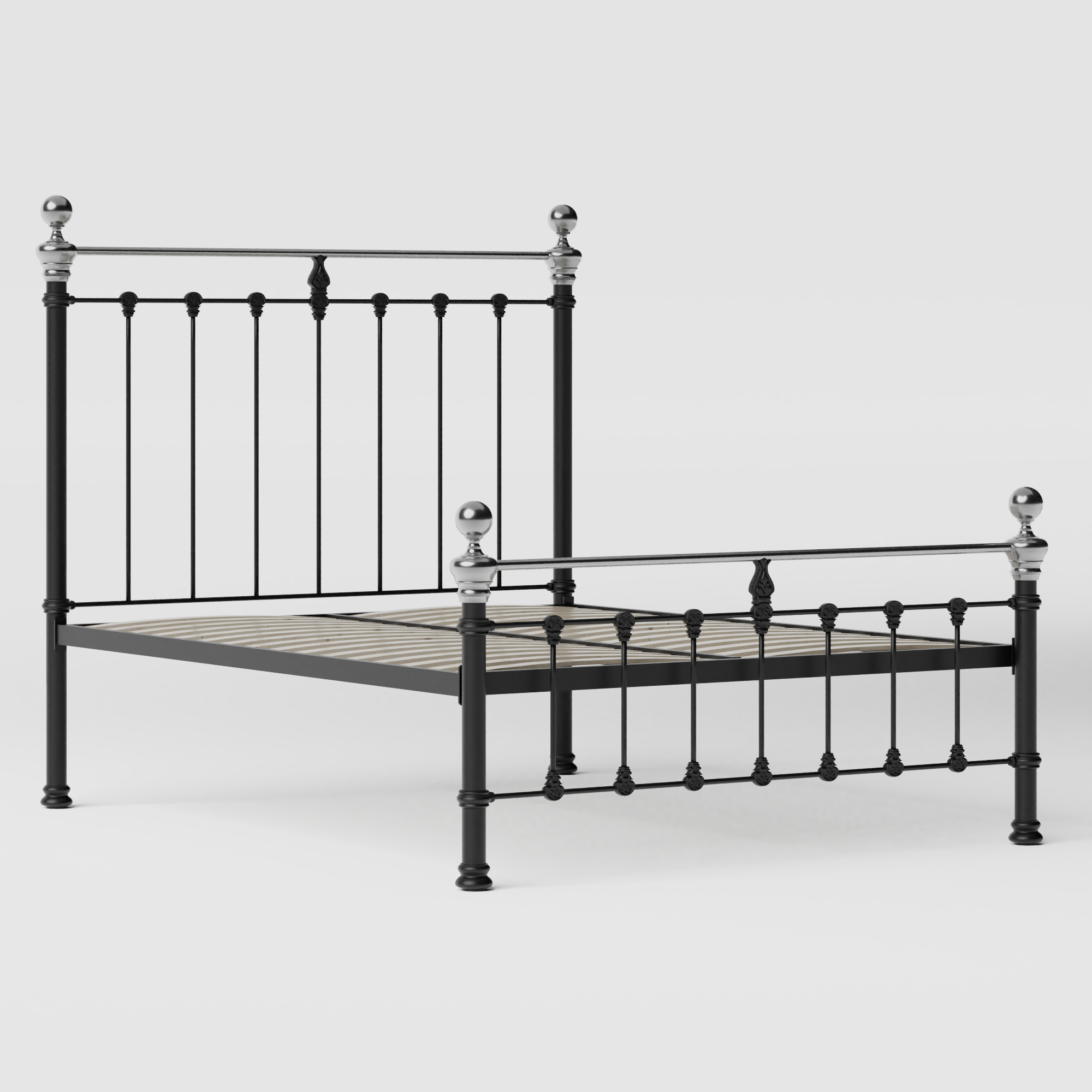Hamilton Chromo Low Footend iron/metal bed in black