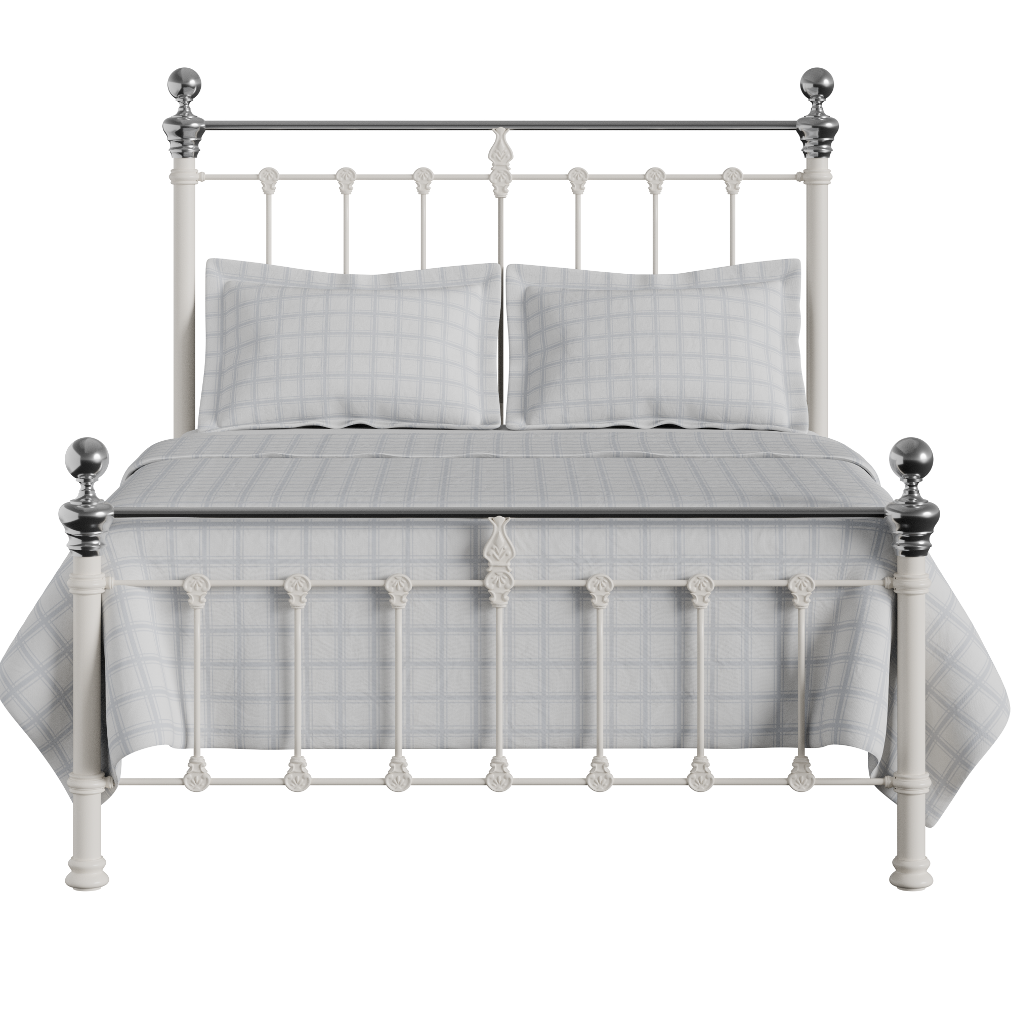 Hamilton Chromo Low Footend iron/metal bed in ivory