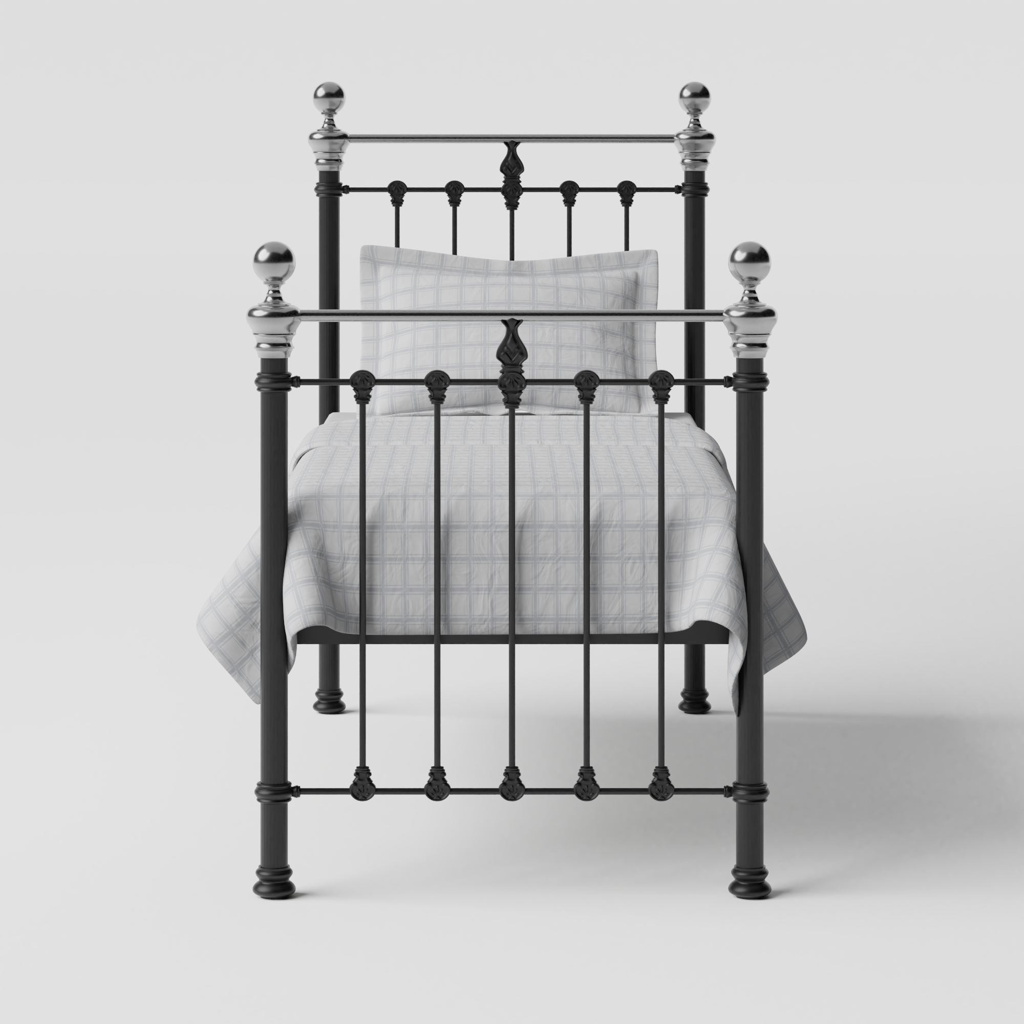 Hamilton Chromo iron/metal single bed in black