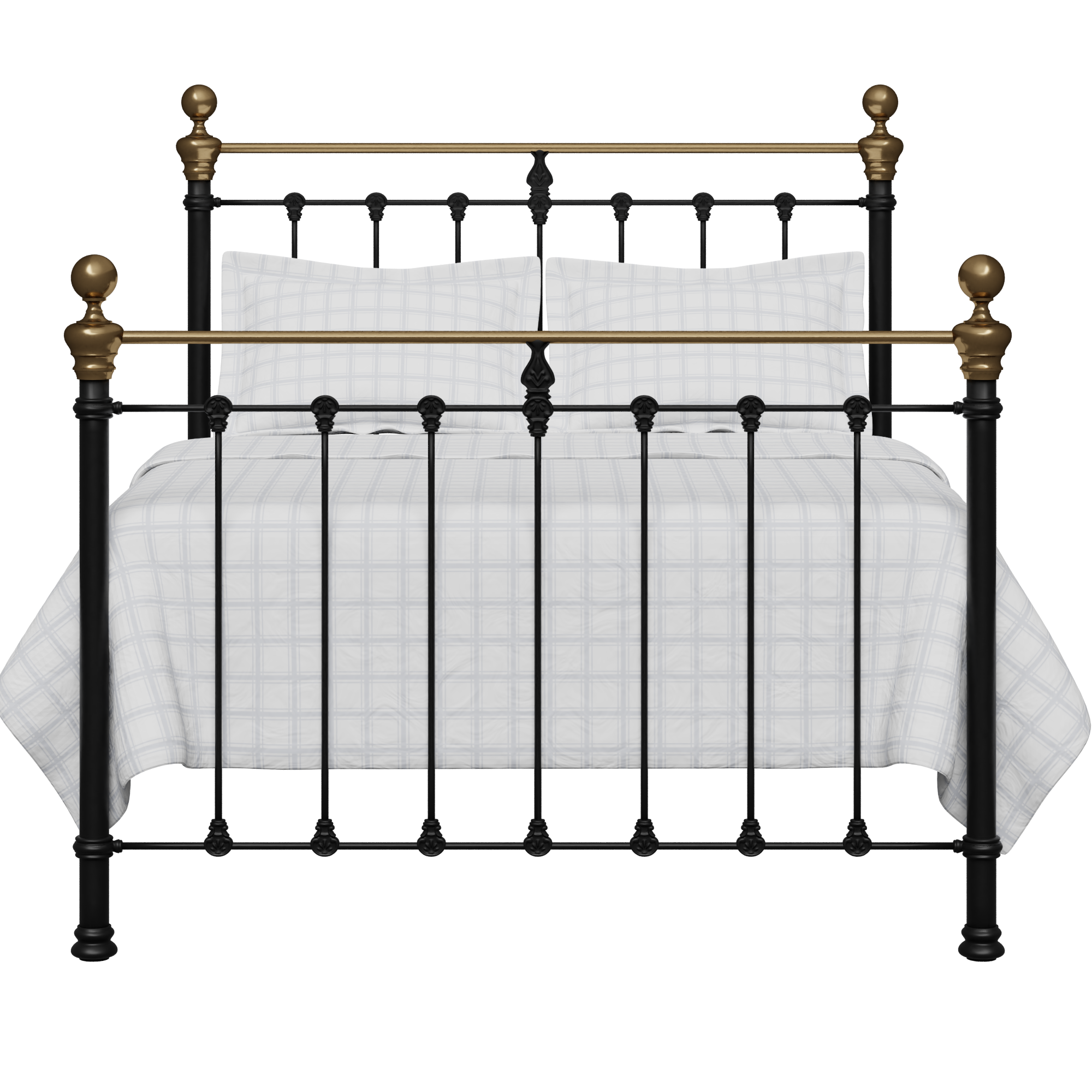 kapitalisme textuur ballet Hamilton - IJzeren/Metalen bed frame met messing - The Original Bed Co - NL