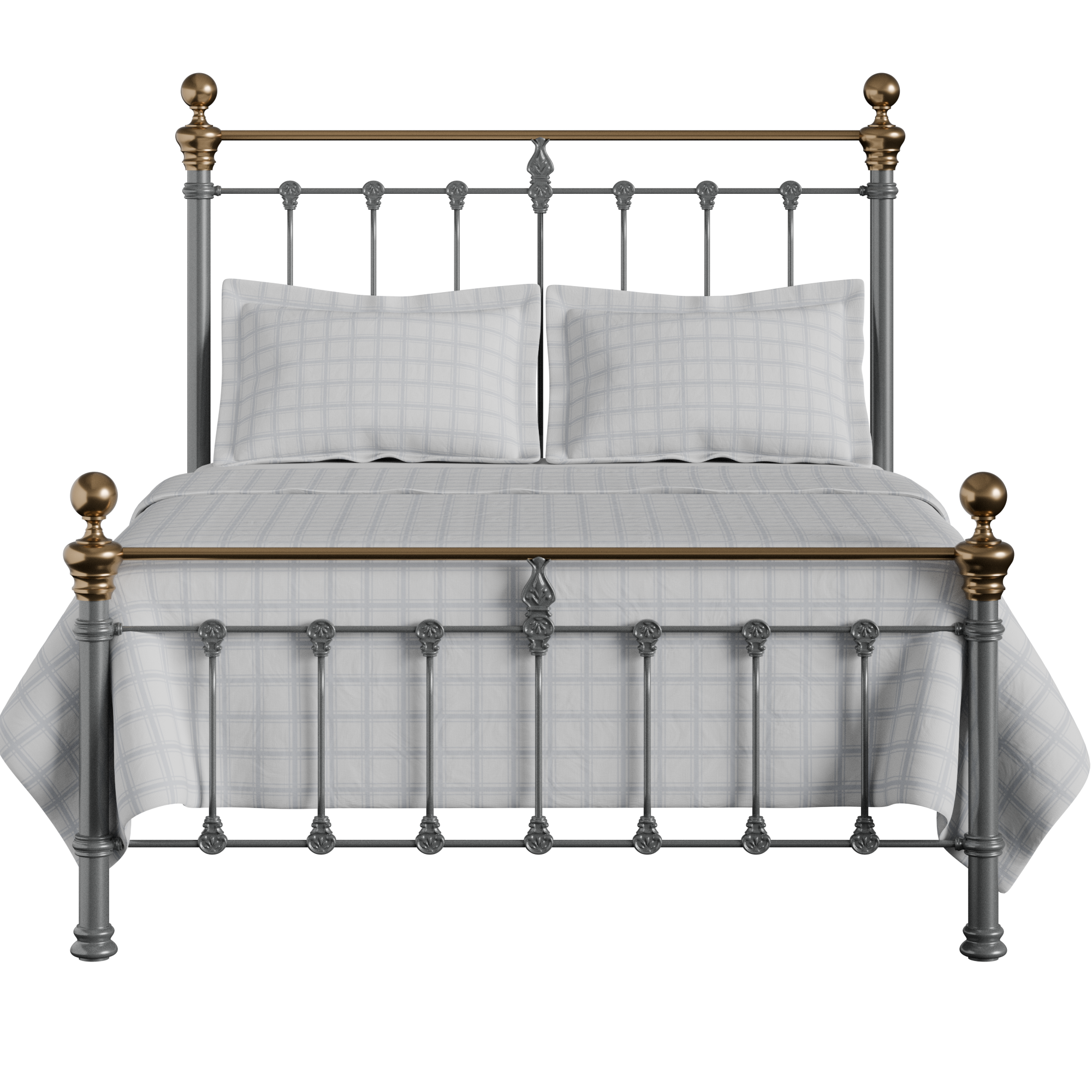 Hamilton Low Footend iron/metal bed in pewter