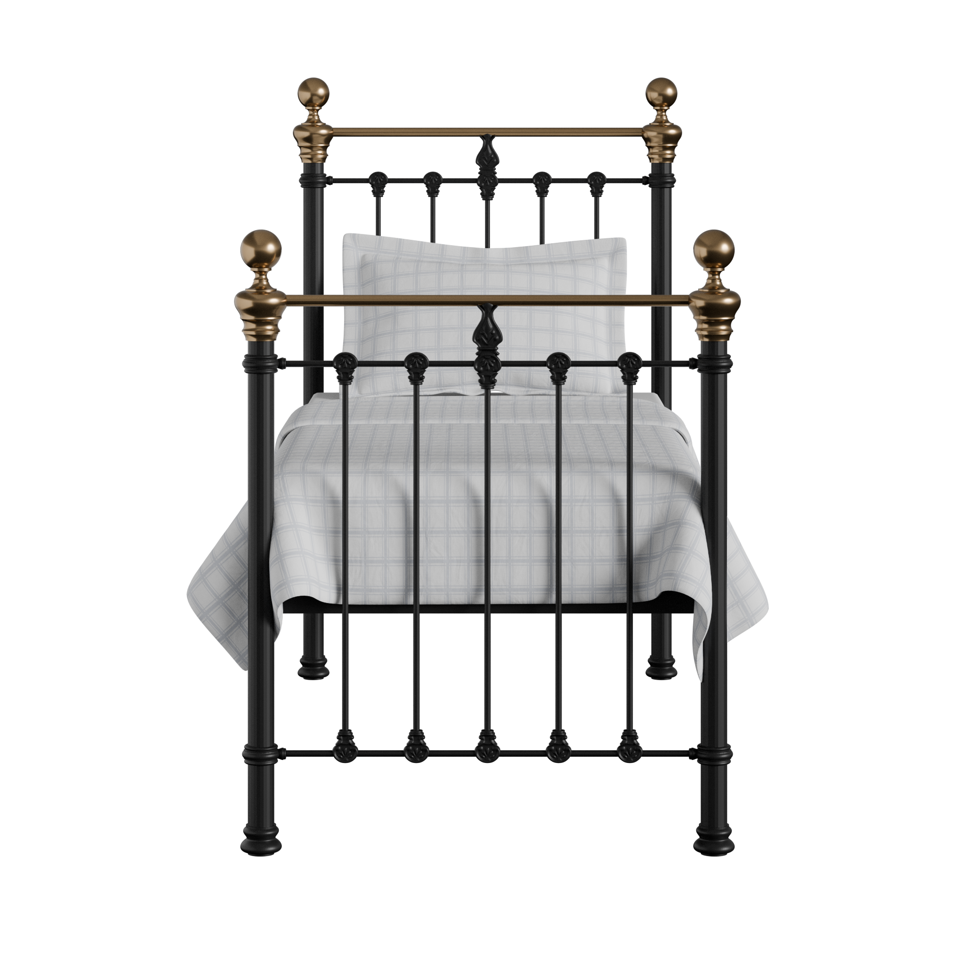 Hamilton iron/metal single bed in black