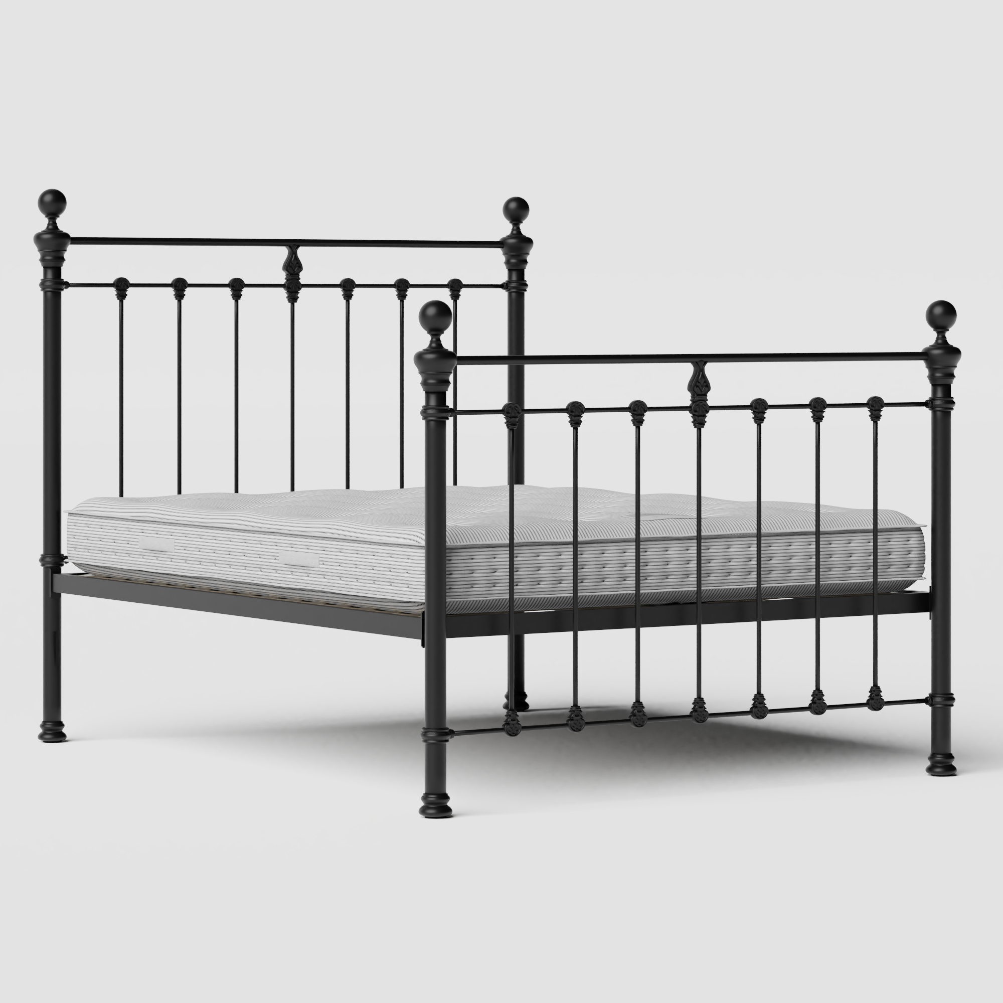 Hamilton Solo iron/metal bed in black with Juno mattress