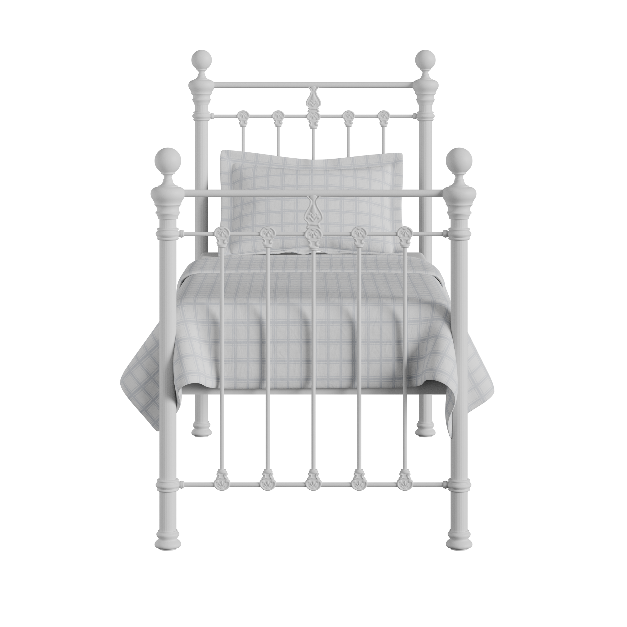 Hamilton Solo iron/metal single bed in white