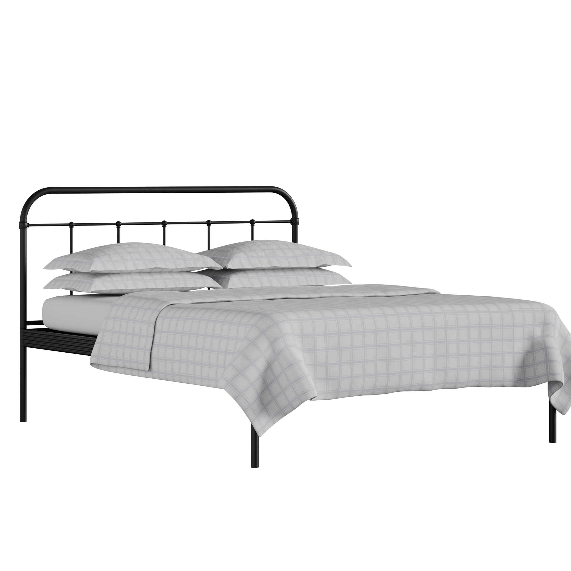 Hampton iron/metal bed in black with Juno mattress