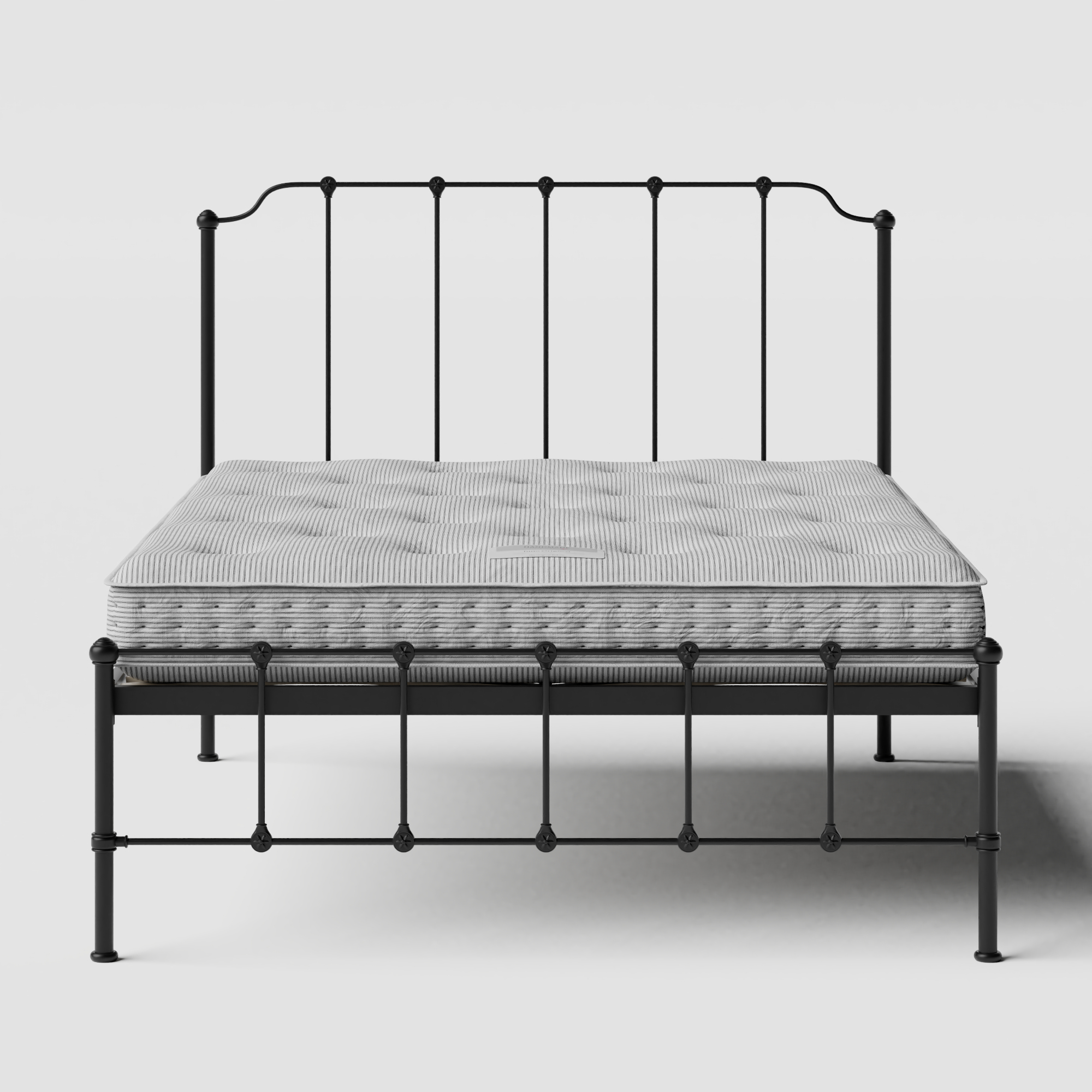 Julia iron/metal bed in black with Juno mattress