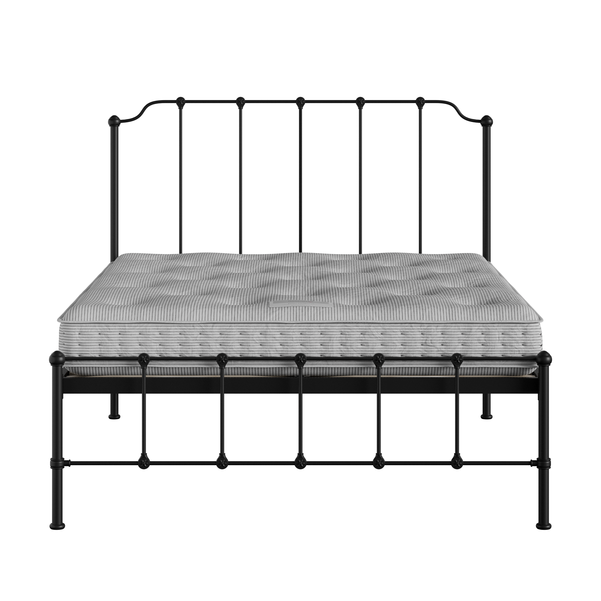 Julia cama de metal en negro con colchón