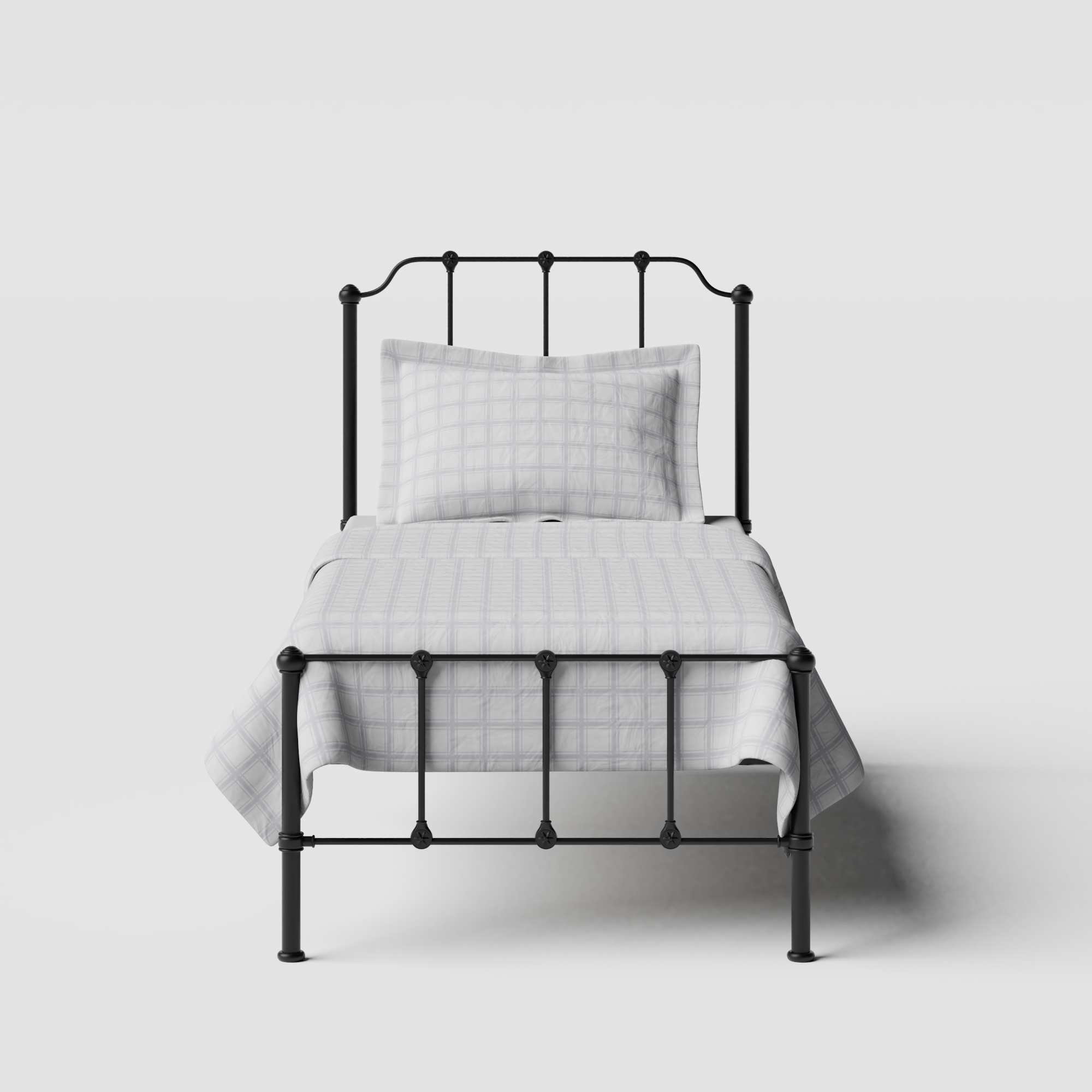 Julia iron/metal single bed in black