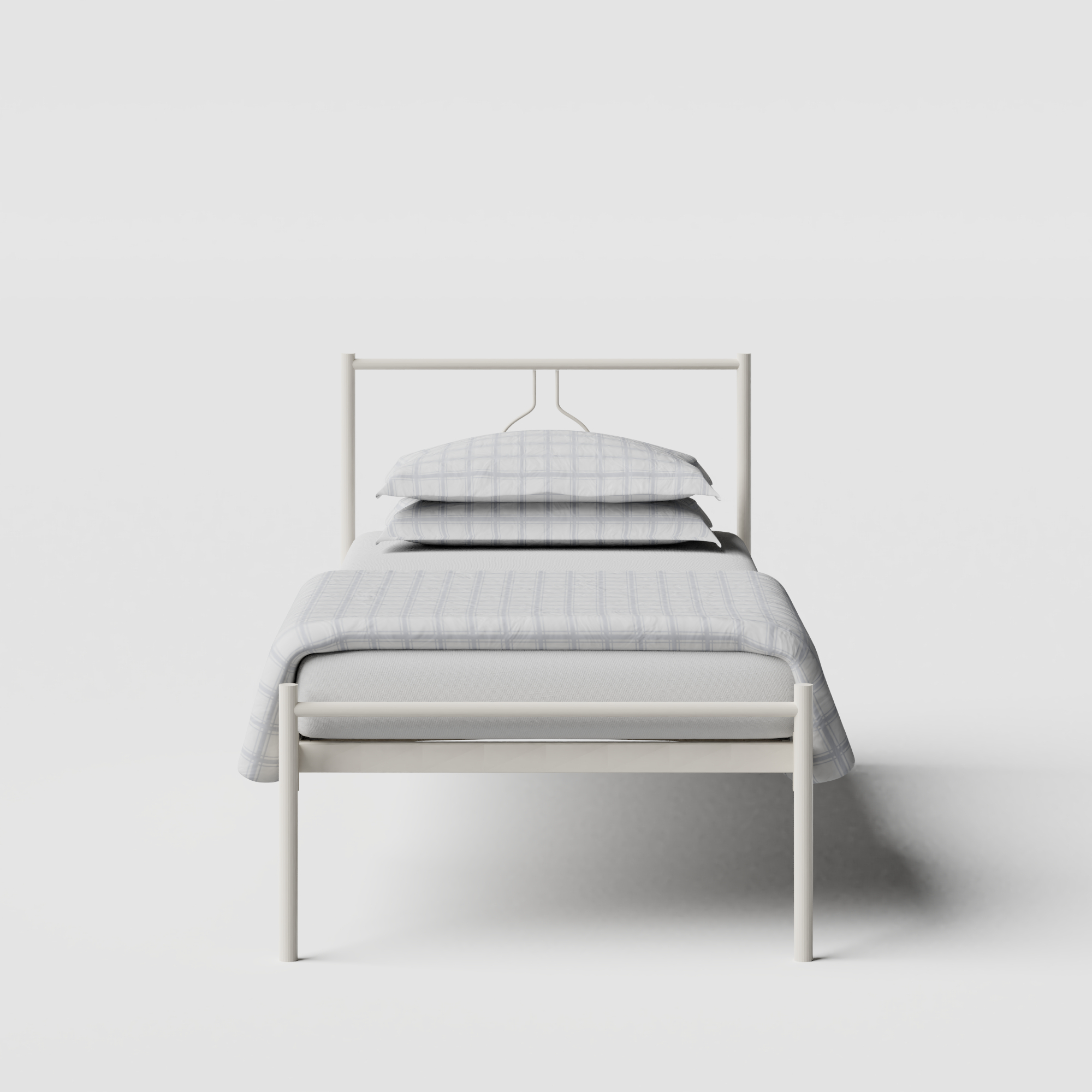 Meiji iron/metal single bed in ivory