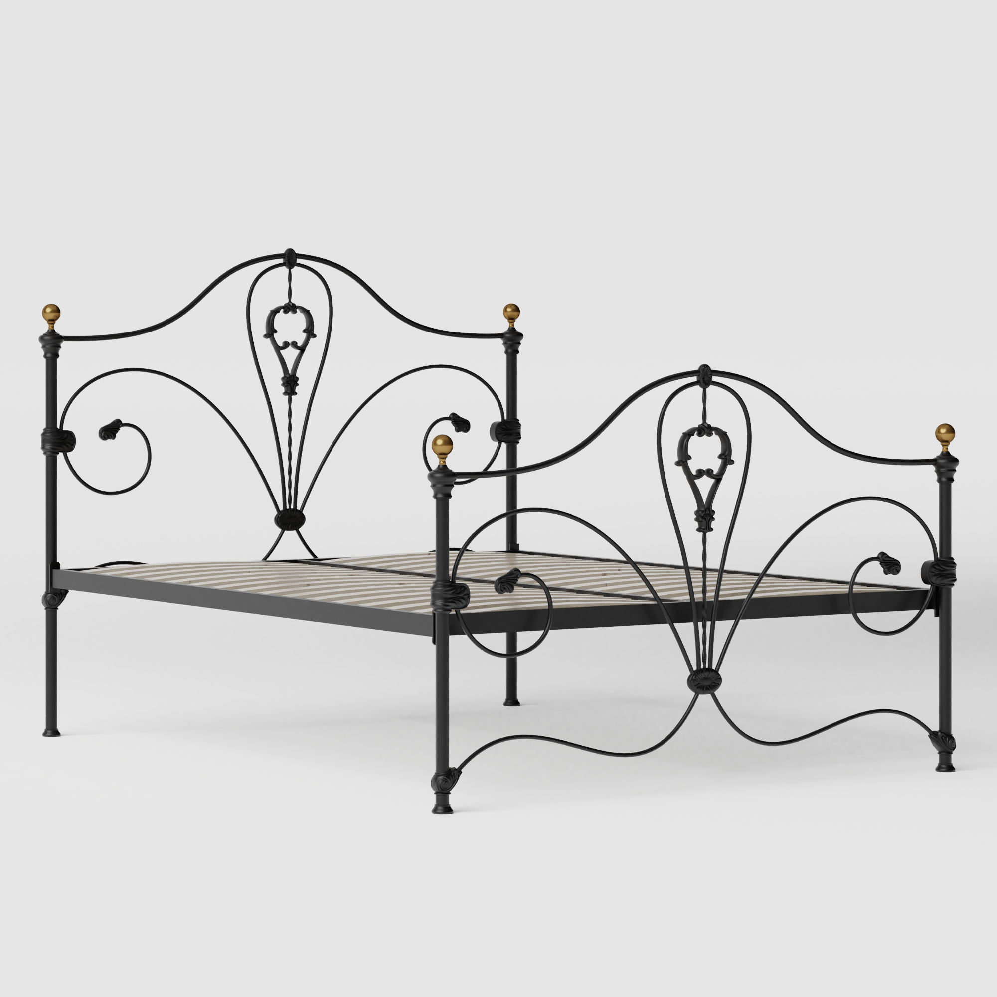 Melrose iron/metal bed in black