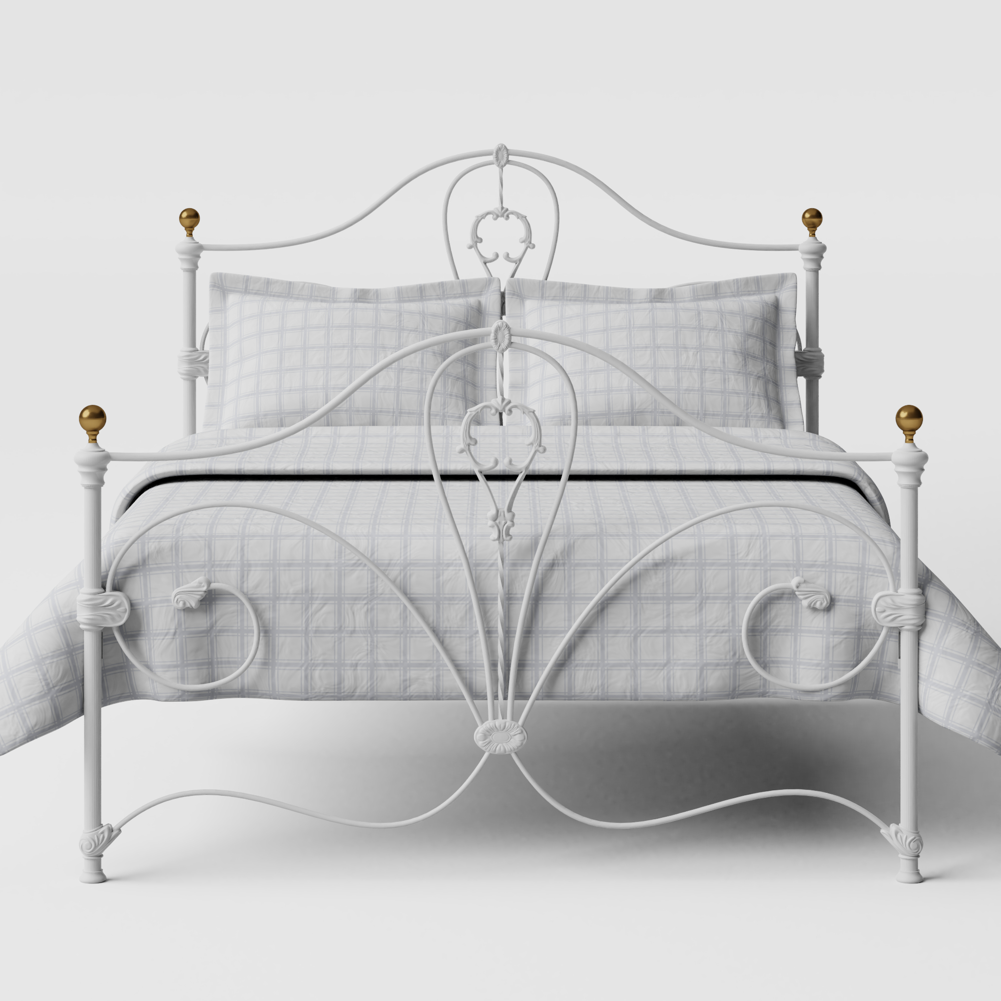 Melrose iron/metal bed in white